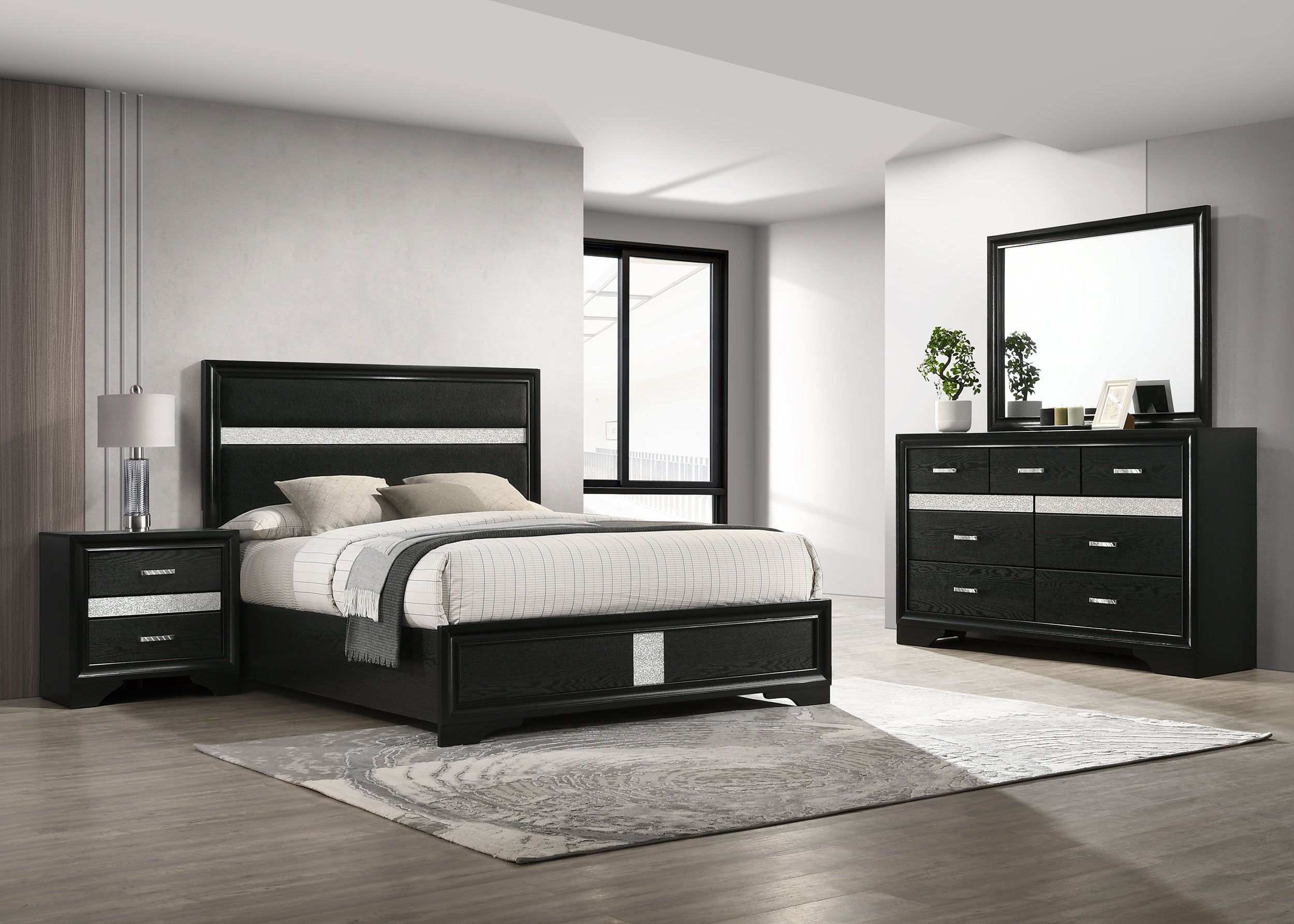 Miranda California King Bedroom Set Black