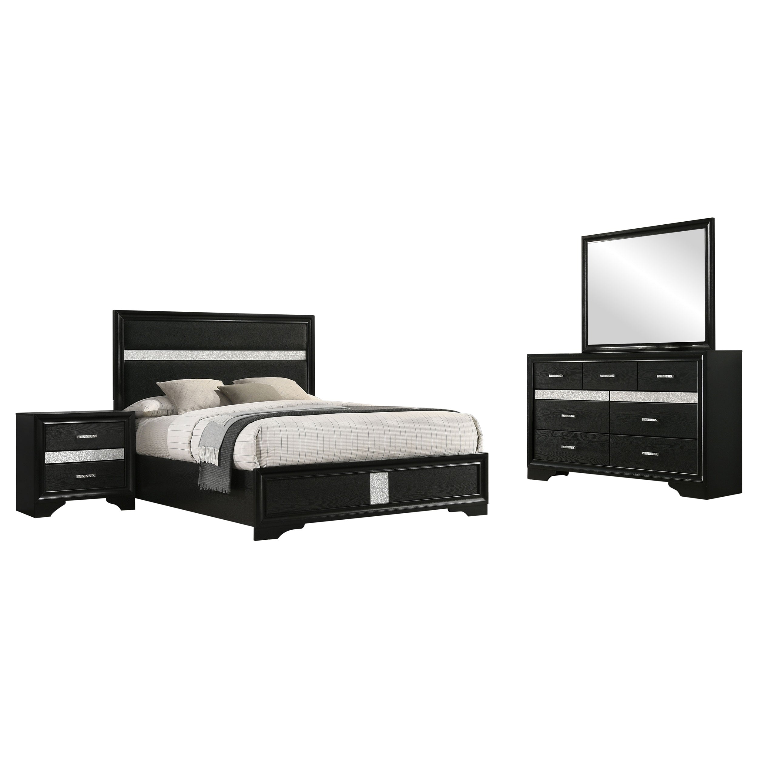 Miranda California King Bedroom Set Black