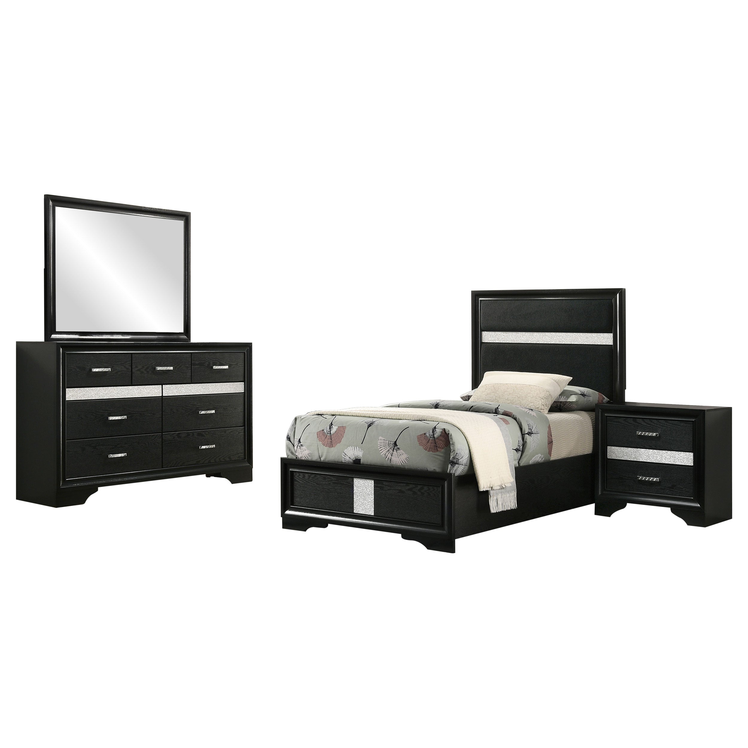 Miranda California King Bedroom Set Black