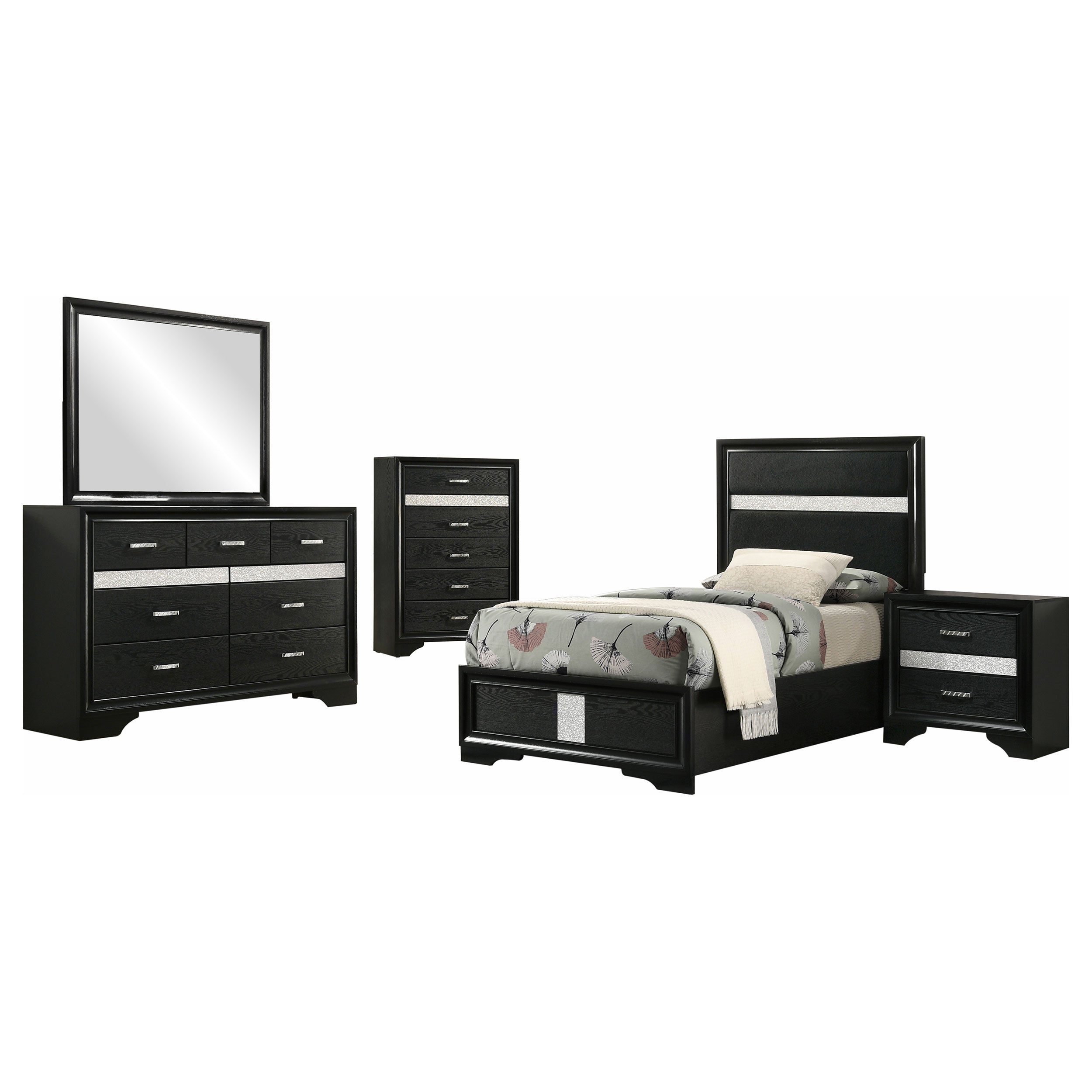 Miranda California King Bedroom Set Black