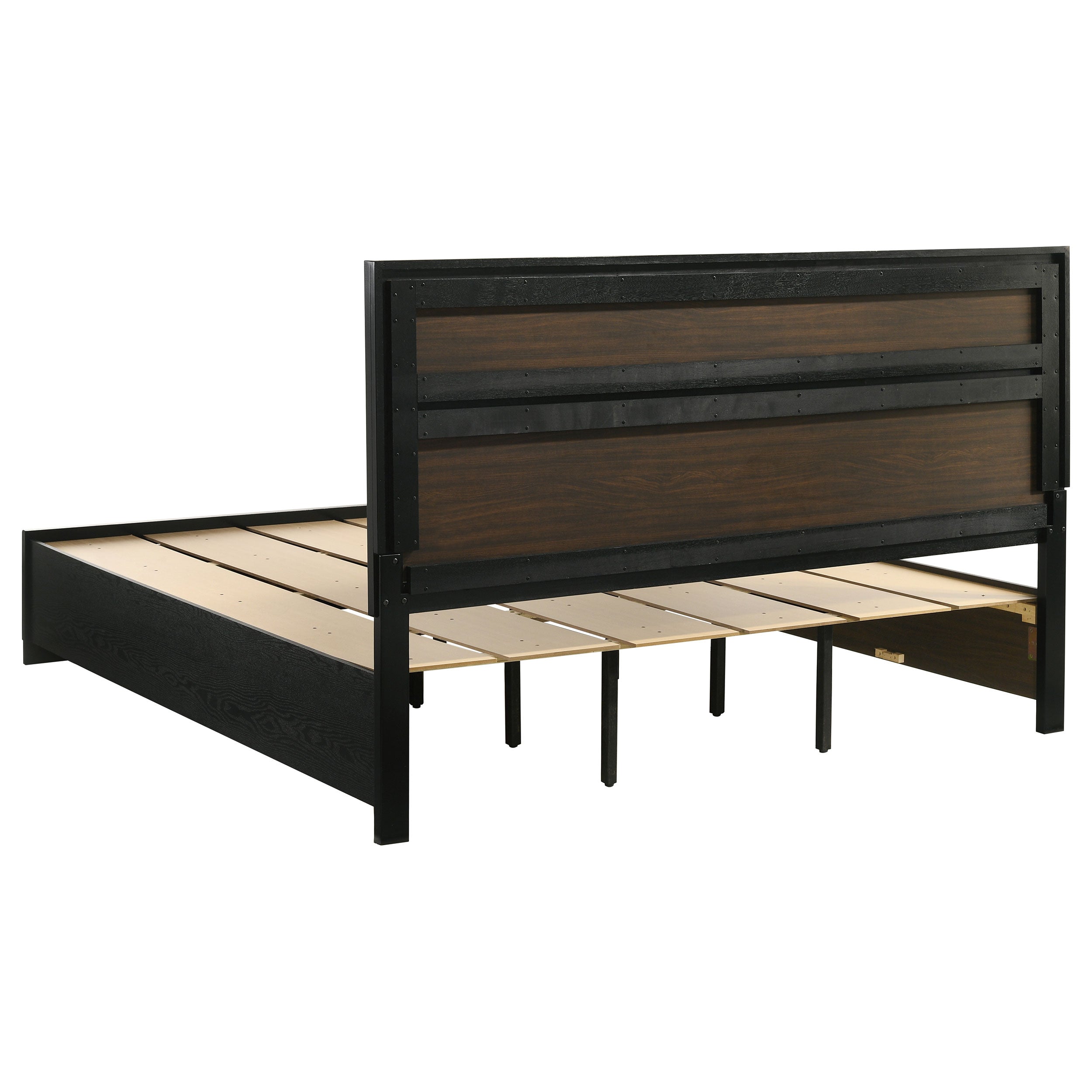 Miranda 51-inch Wood California King Storage Panel Bed Black
