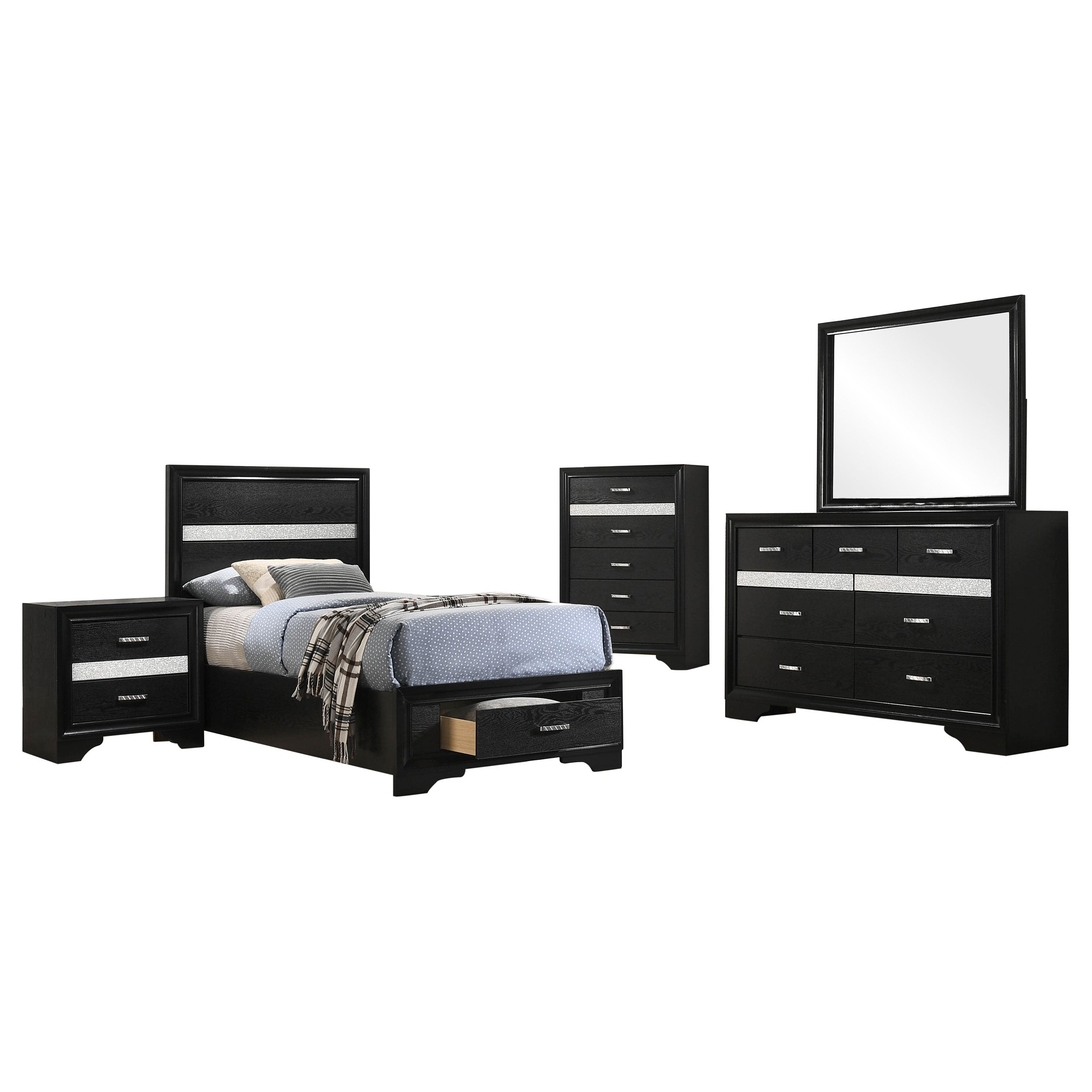 Miranda California King Bedroom Set Black