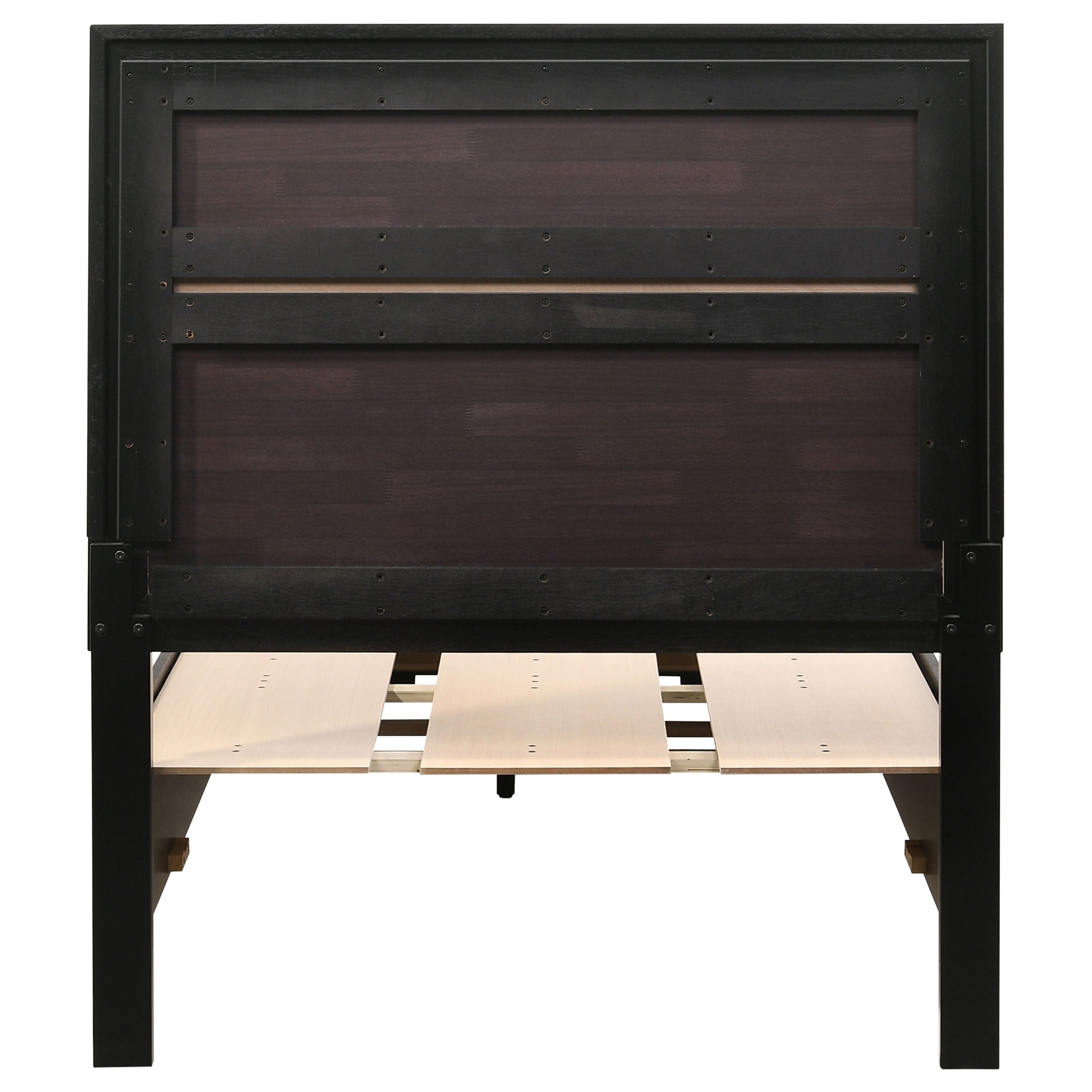 Miranda 51-inch Wood California King Storage Panel Bed Black