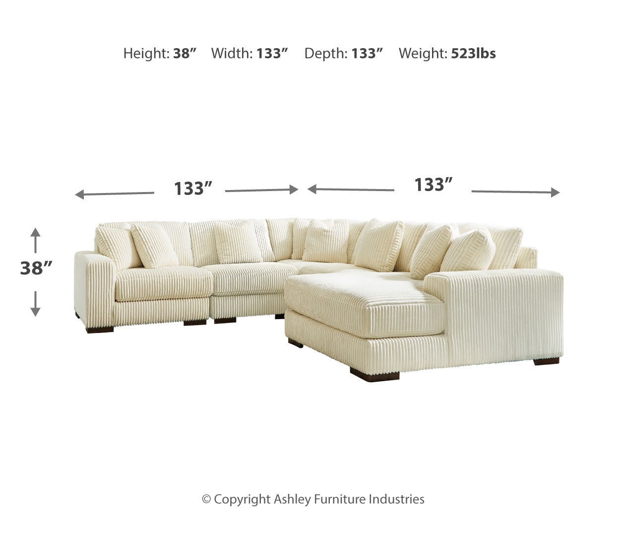 Lindyn 5-6 Piece Sectional (Customizable)