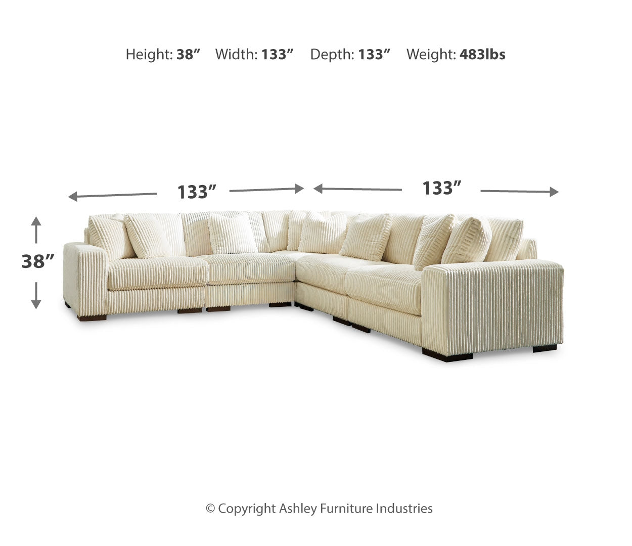 Lindyn 5-6 Piece Sectional (Customizable)