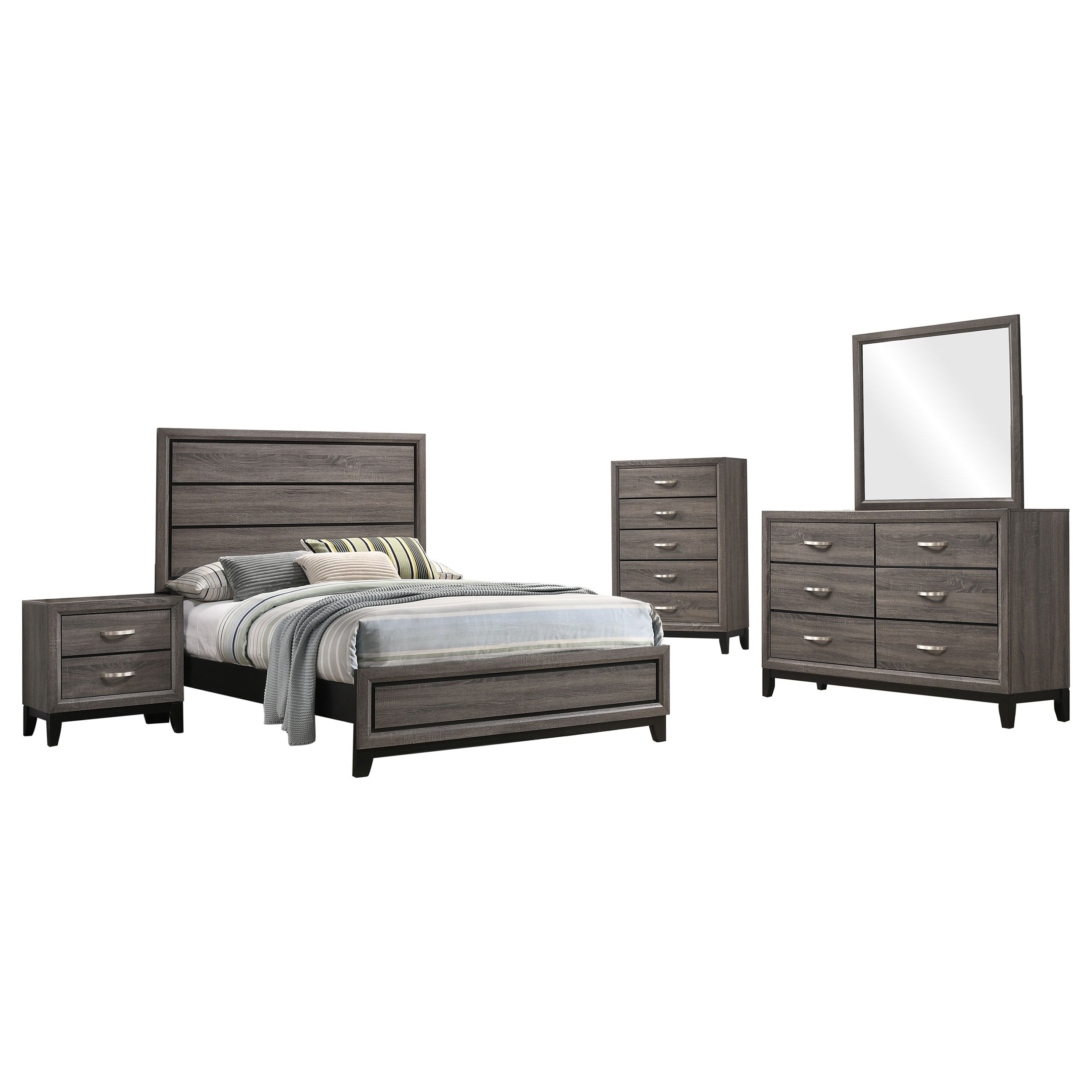 Watson  California King Bedroom Set Grey Oak