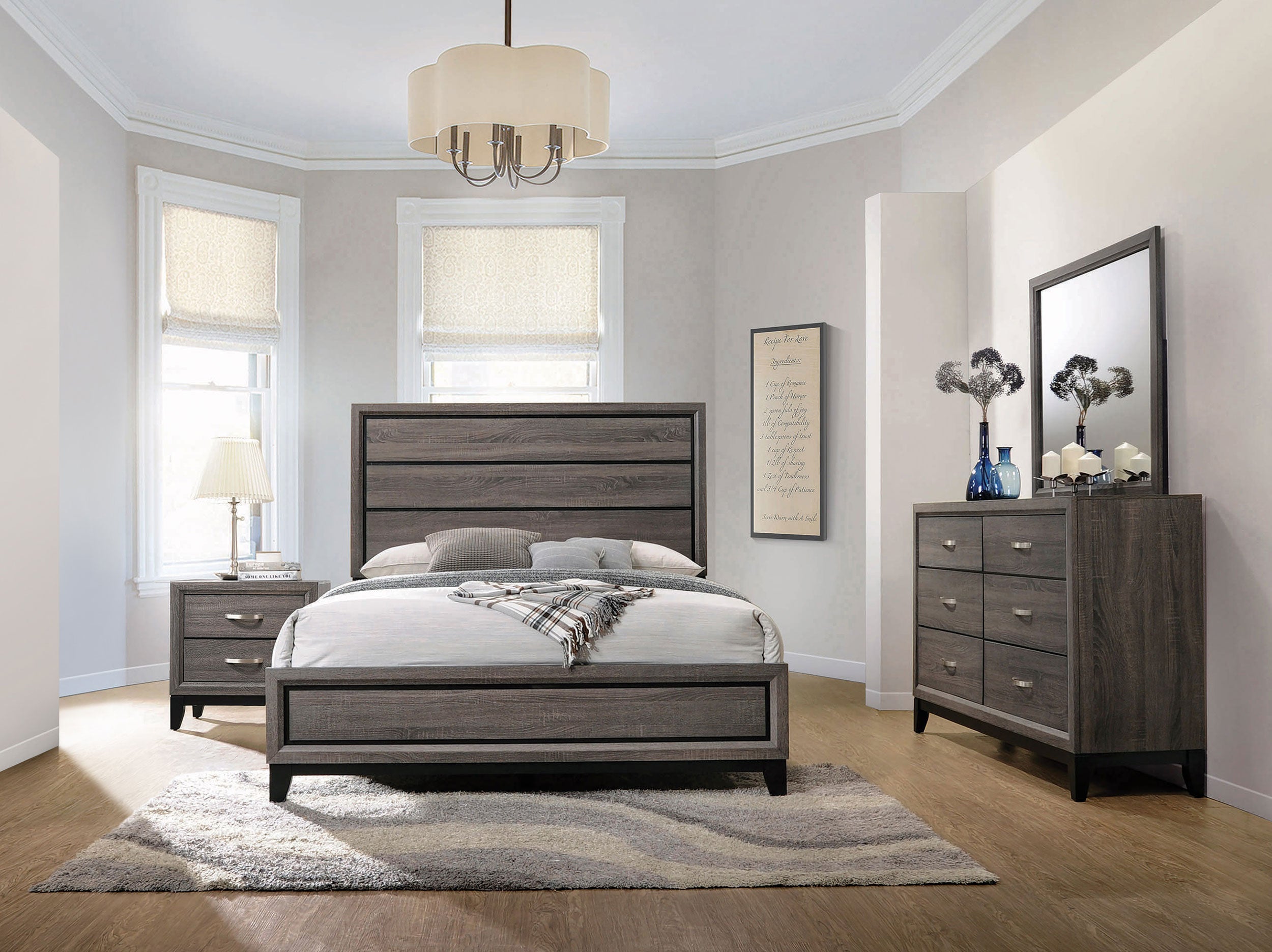 Watson  California King Bedroom Set Grey Oak