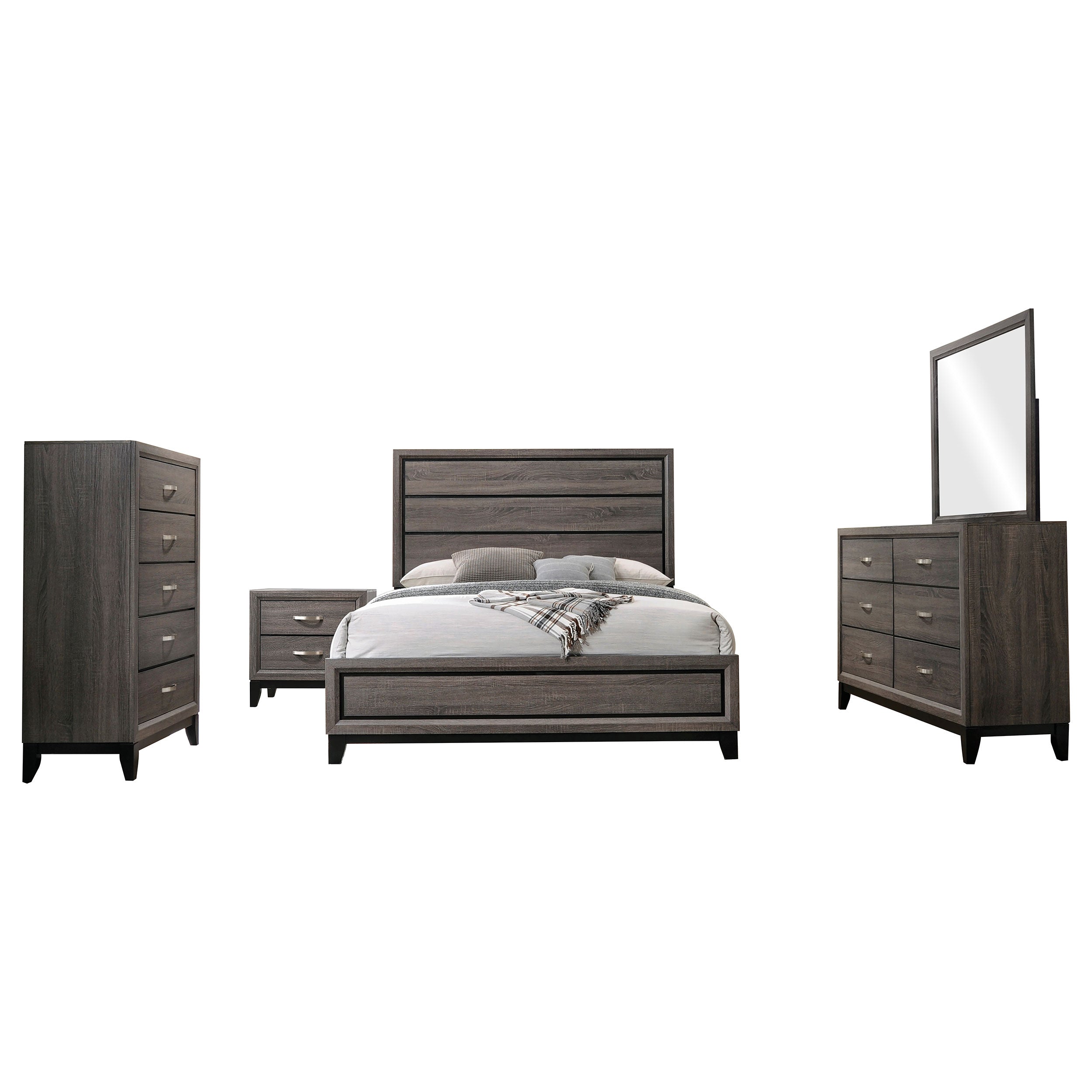 Watson  California King Bedroom Set Grey Oak