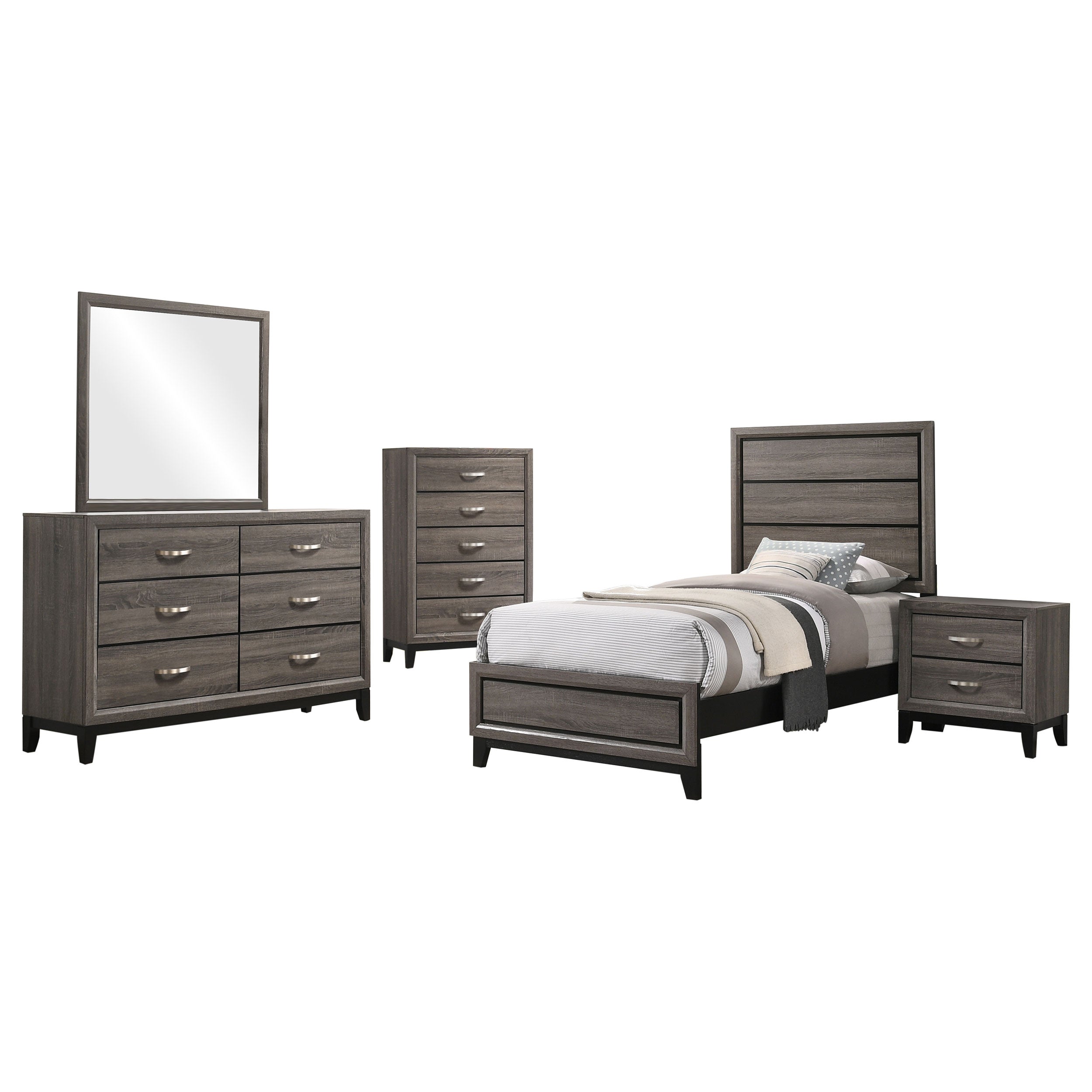 Watson  California King Bedroom Set Grey Oak