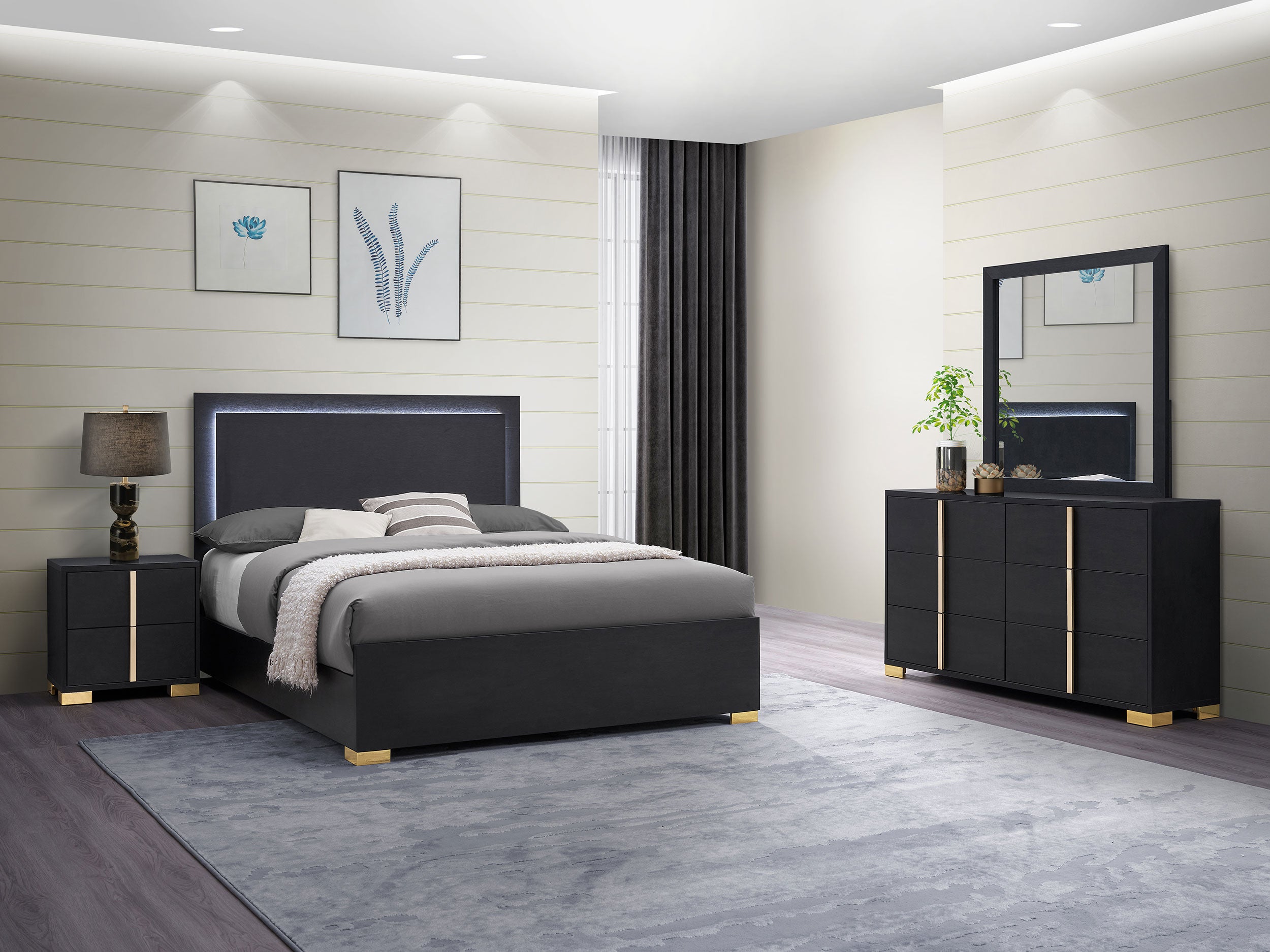 Marceline   Bedroom Set Black