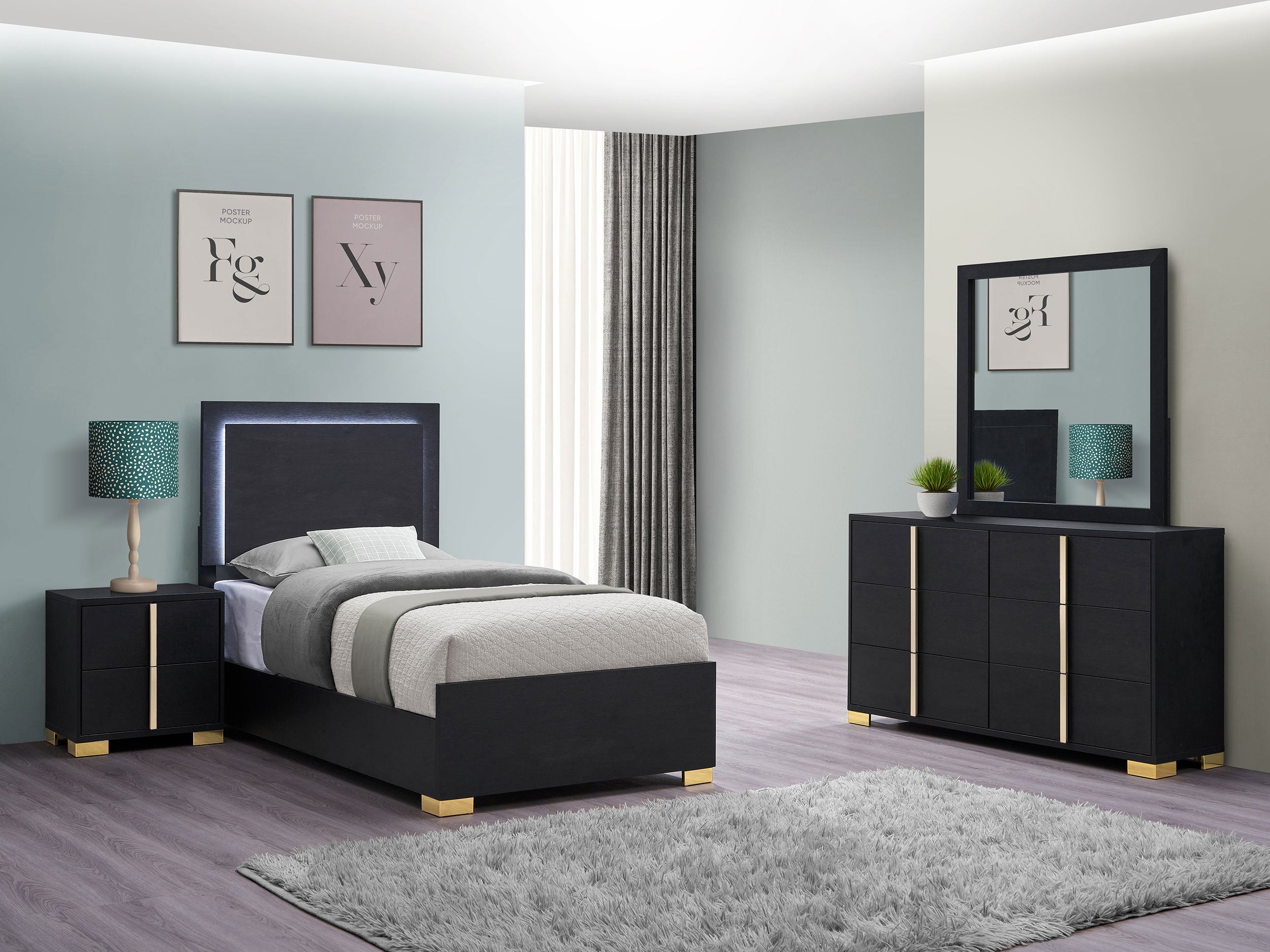 Marceline   Bedroom Set Black