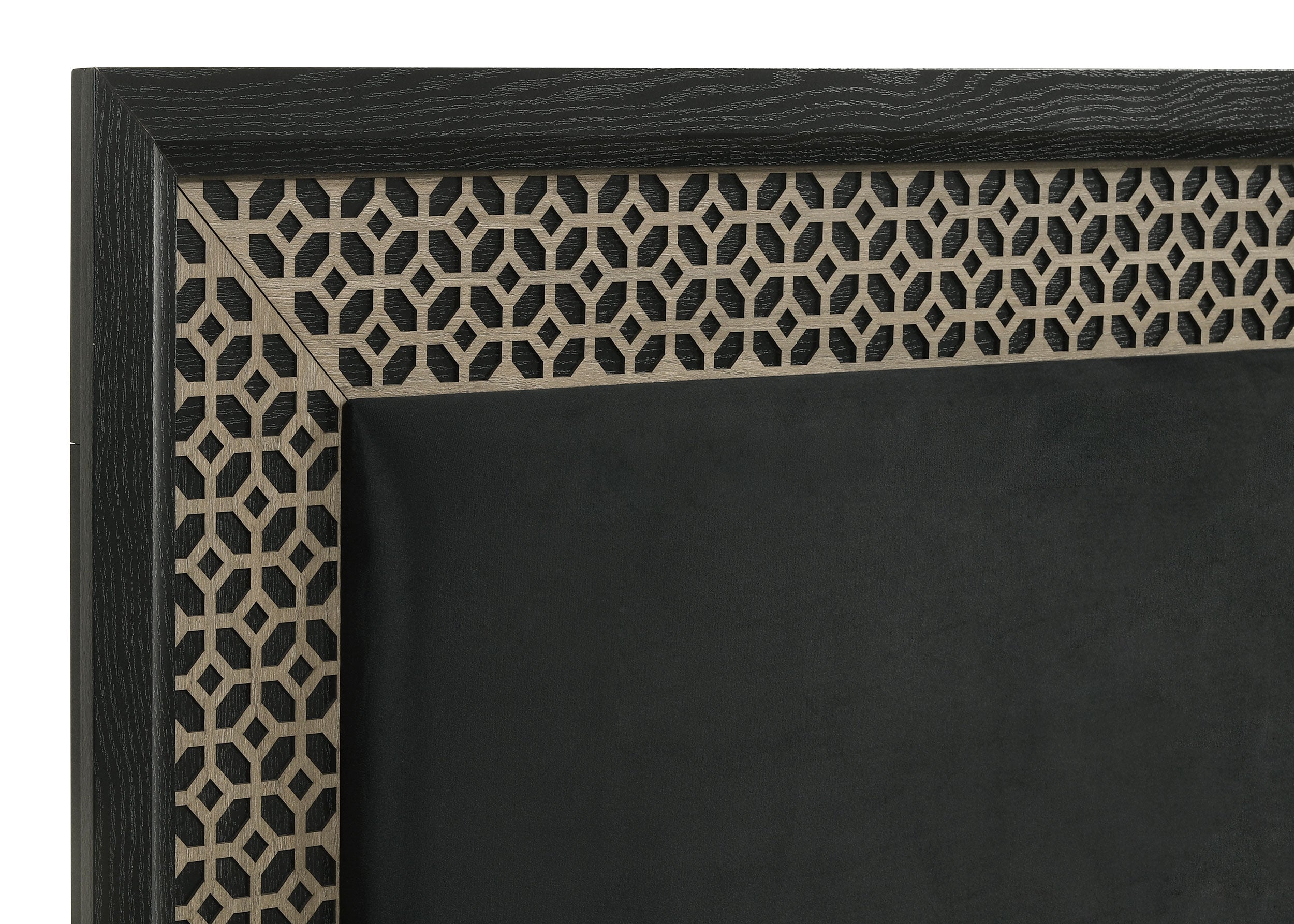 Valencia Wood Panel Bed Black