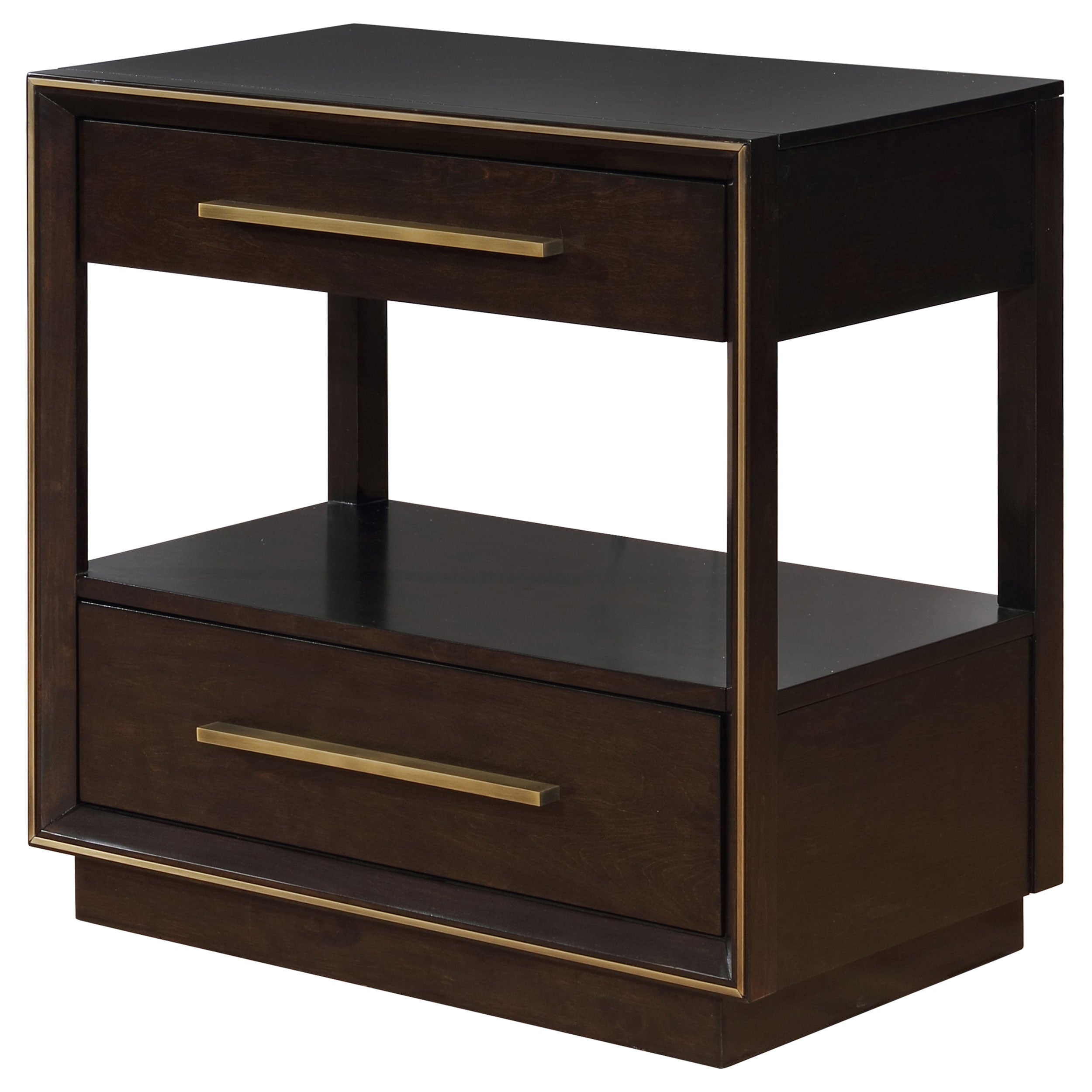 Durango 2-drawer Nightstand Bedside Table Taupe Oak