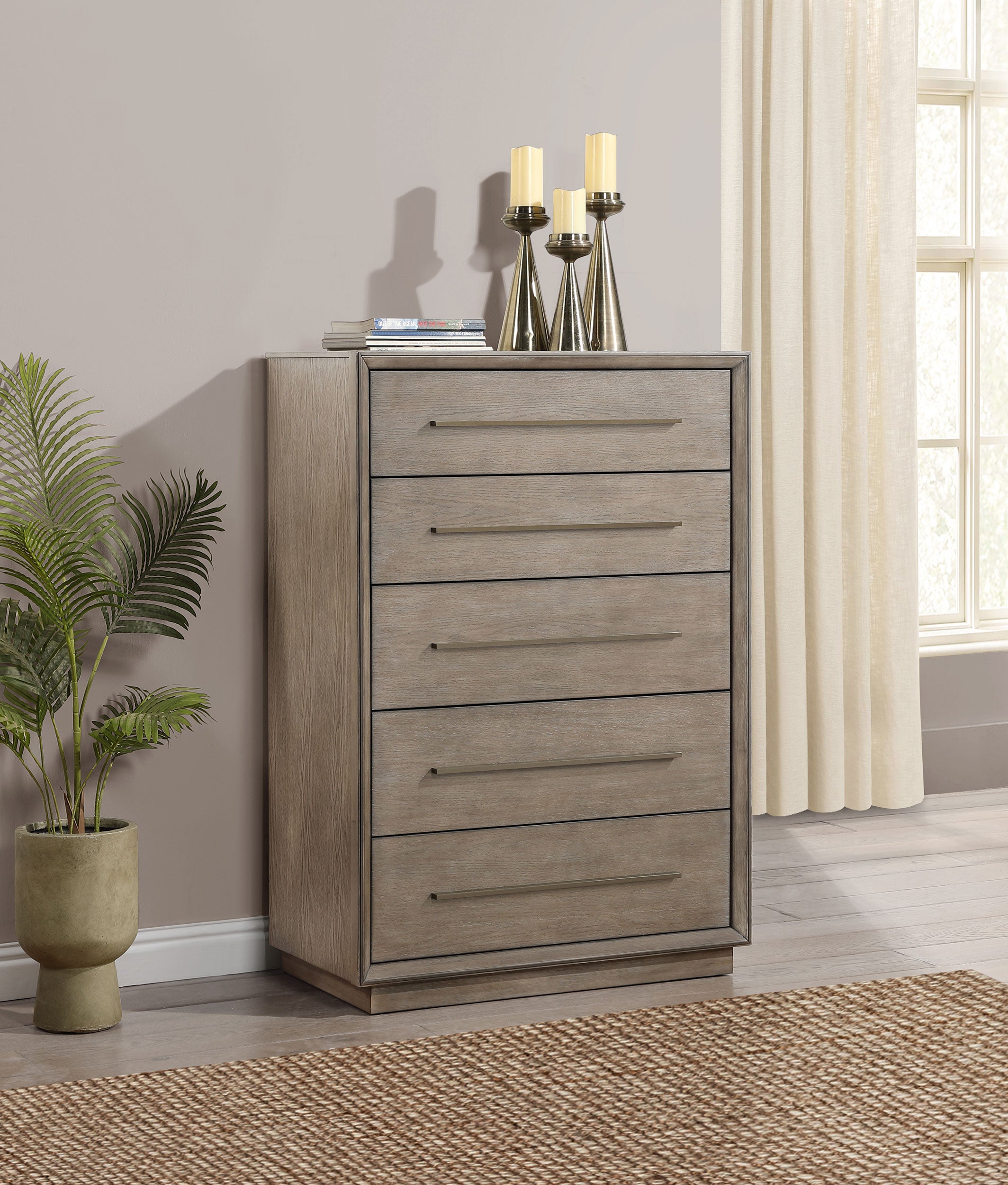 Durango 5-drawer Bedroom Chest Smoked Peppercorn