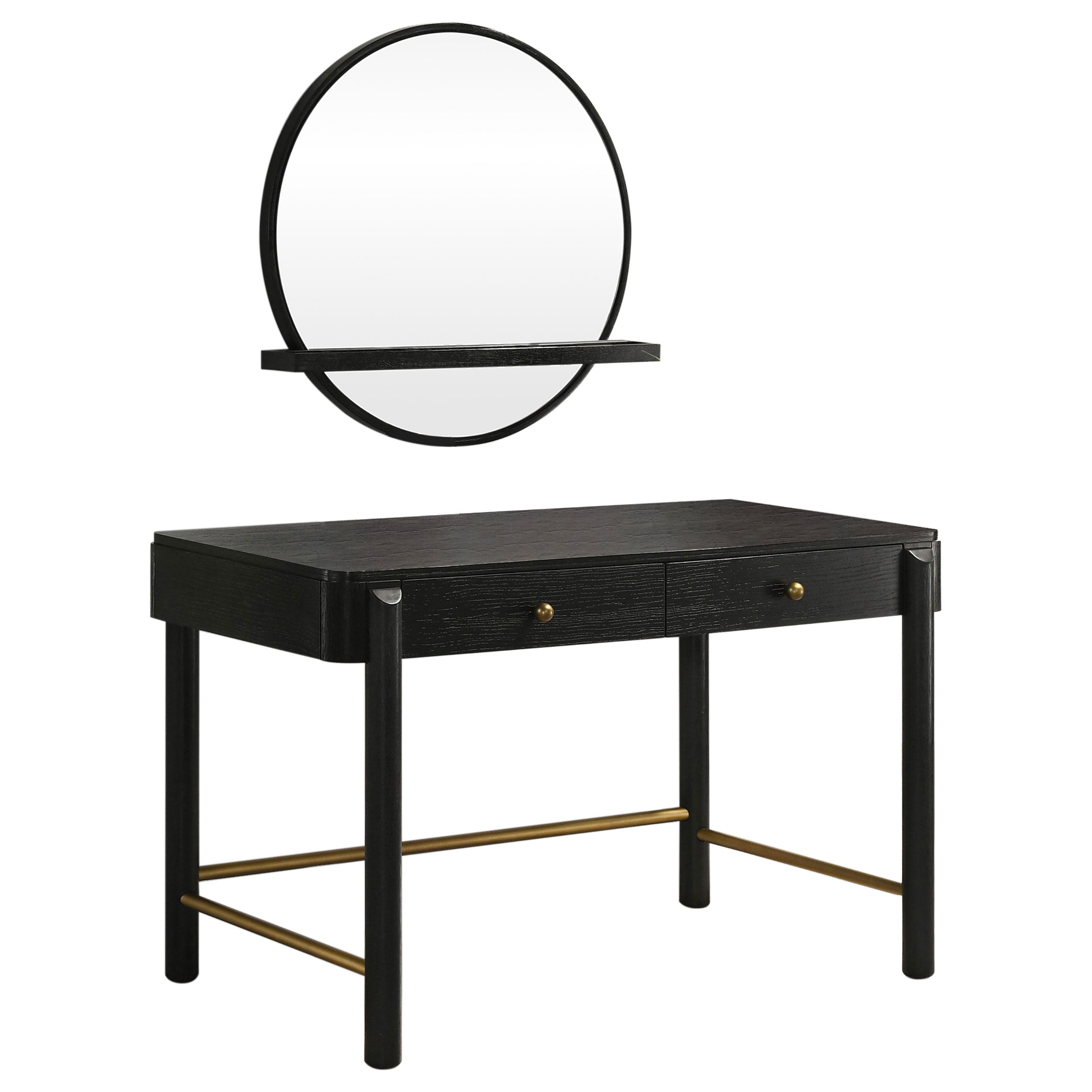 Arini  Makeup Vanity Table and Mirror Set Black