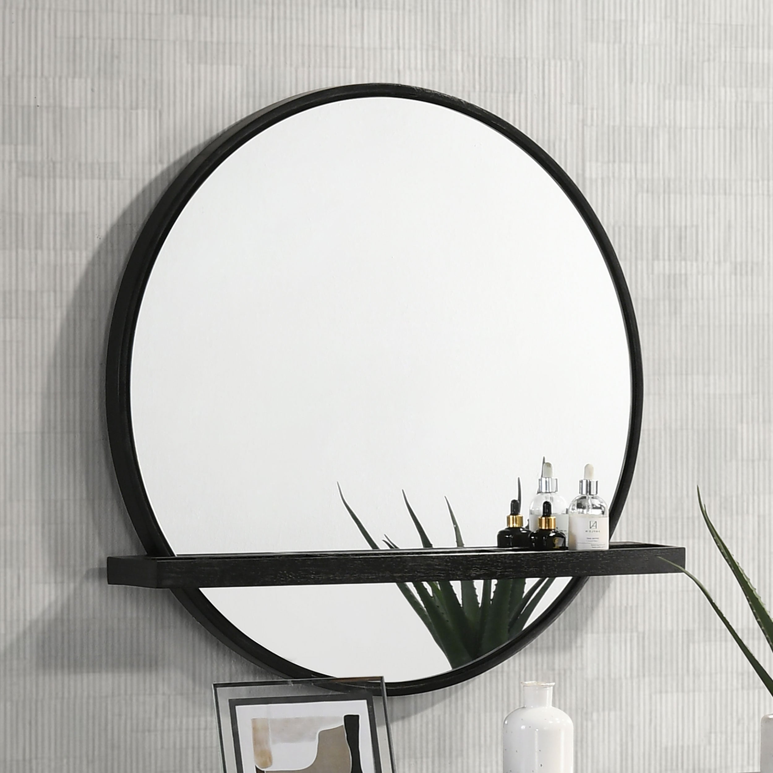 Arini  Makeup Vanity Table and Mirror Set Black