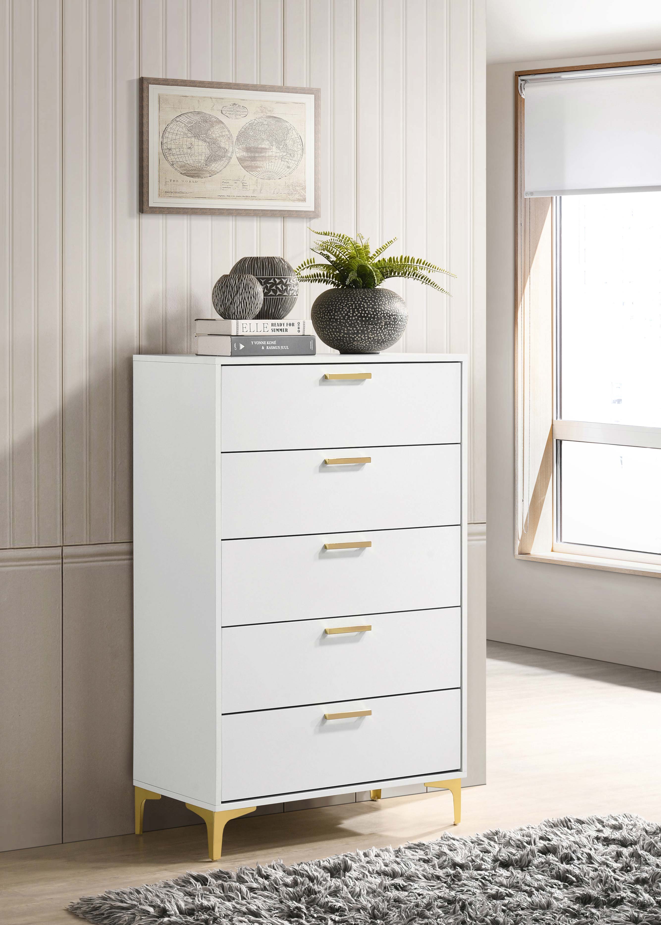Kendall 5-drawer Bedroom Chest Black