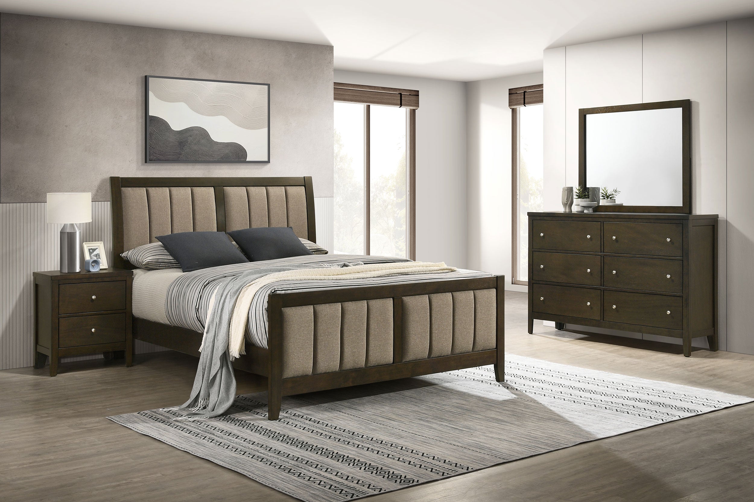 Wilkes  California King Bedroom Set Dark Cocoa