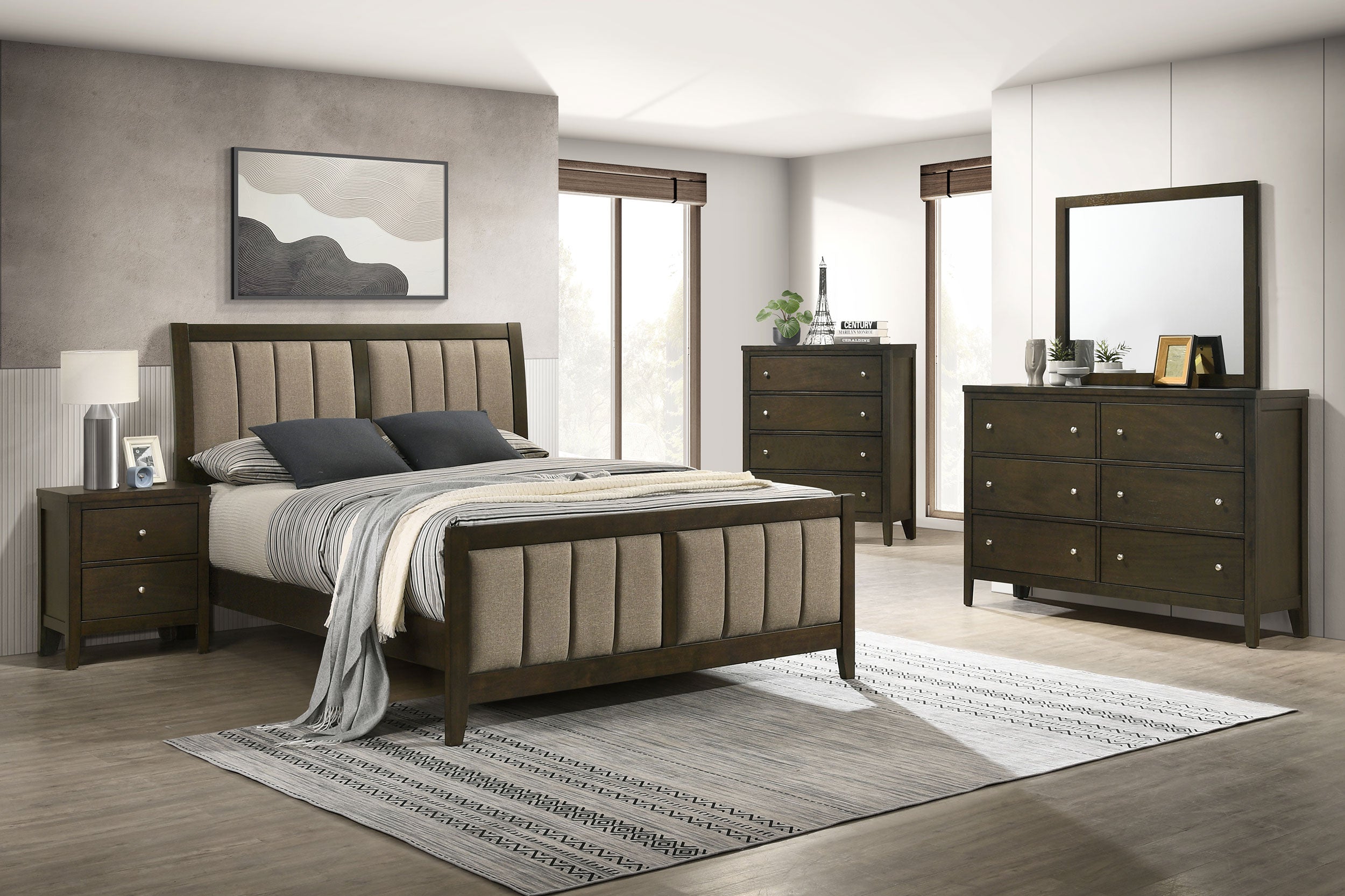 Wilkes  California King Bedroom Set Dark Cocoa