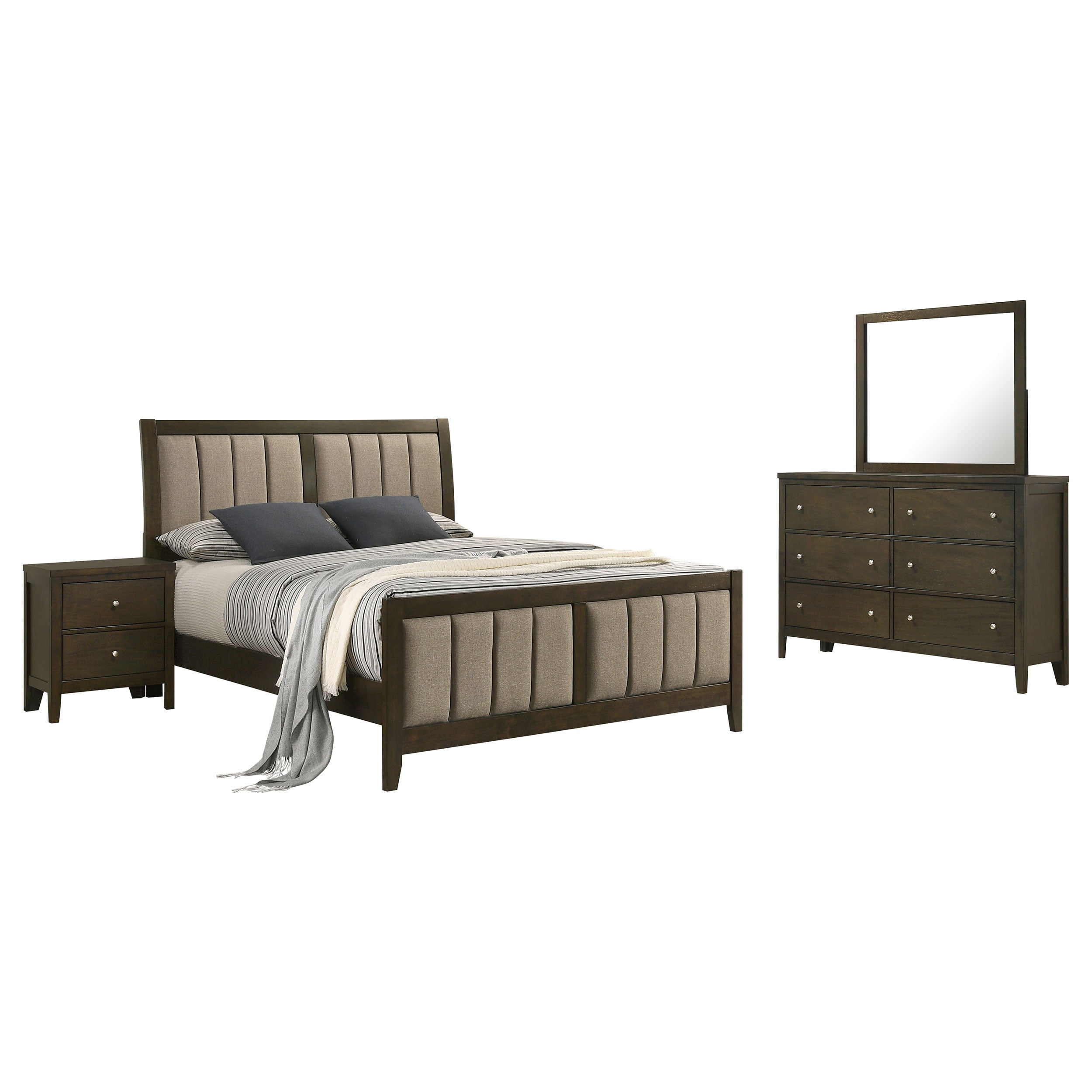 Wilkes  California King Bedroom Set Dark Cocoa