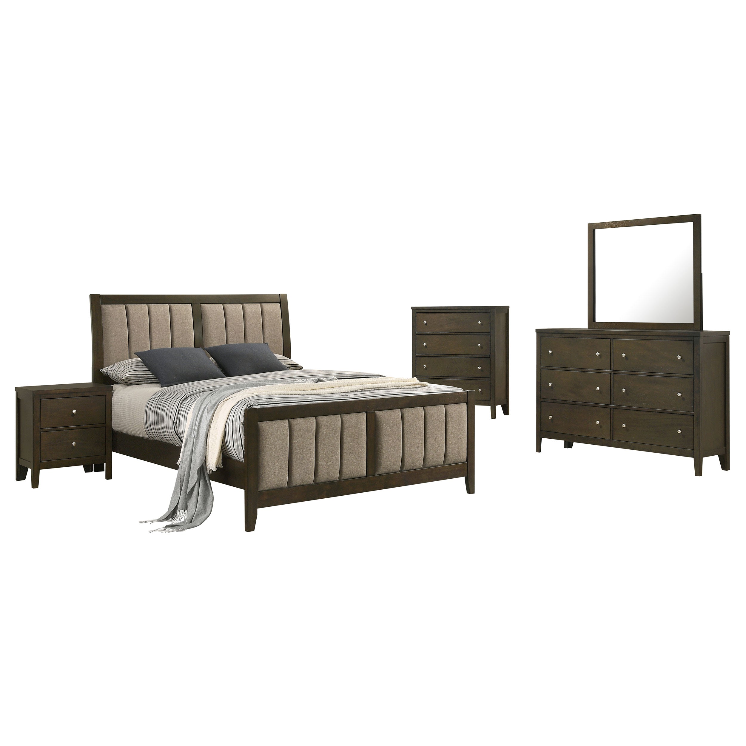 Wilkes  California King Bedroom Set Dark Cocoa