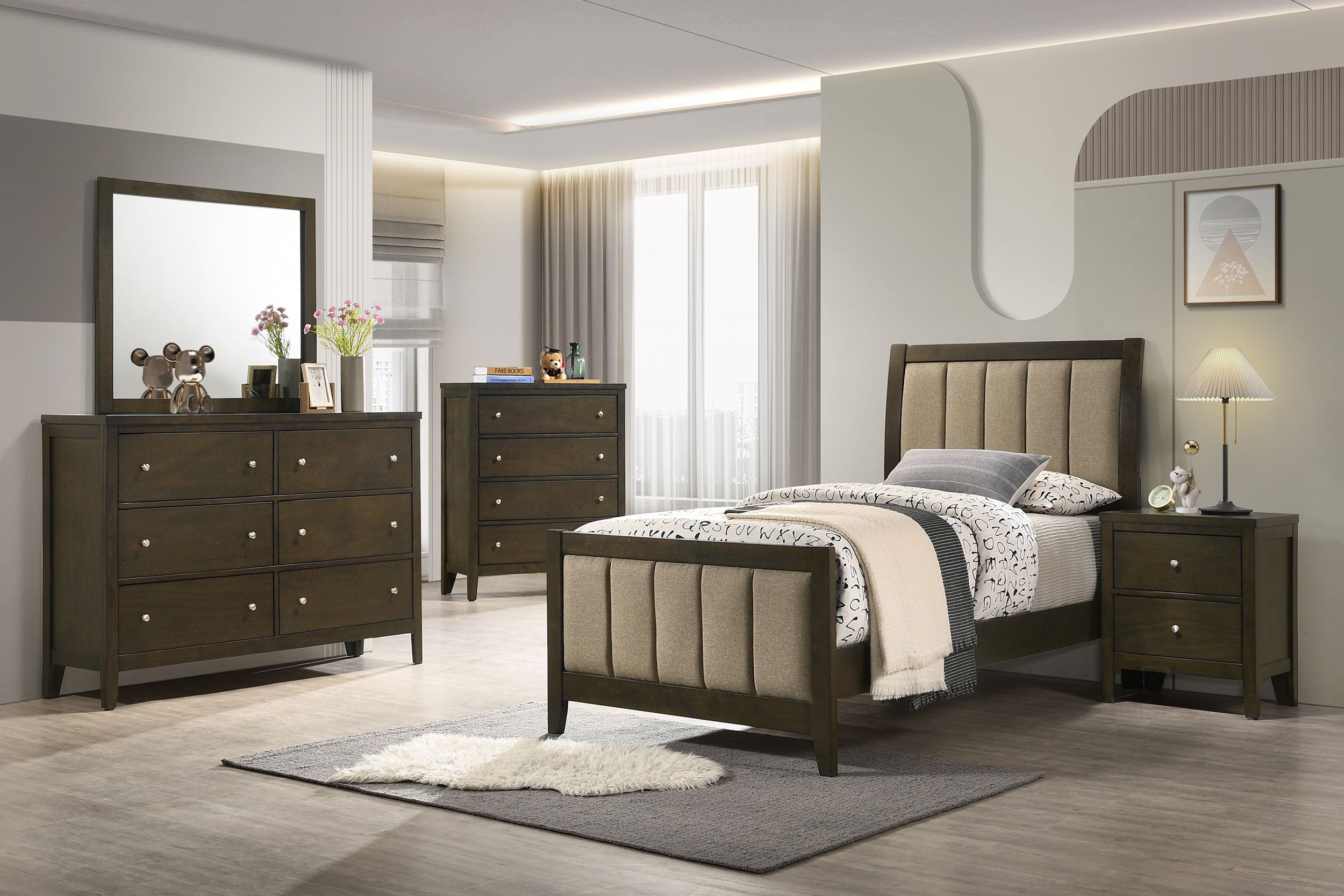 Wilkes  California King Bedroom Set Dark Cocoa