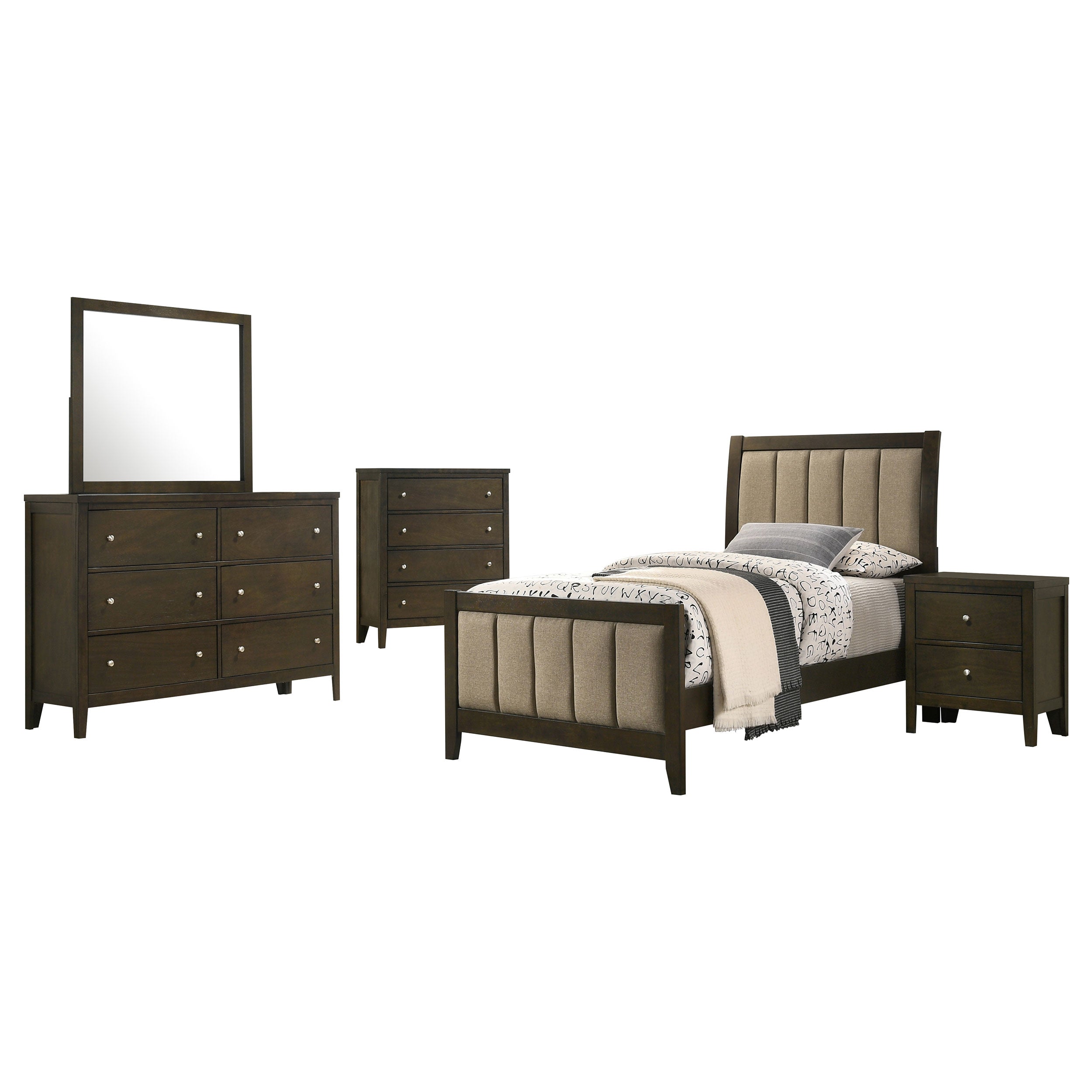 Wilkes  California King Bedroom Set Dark Cocoa