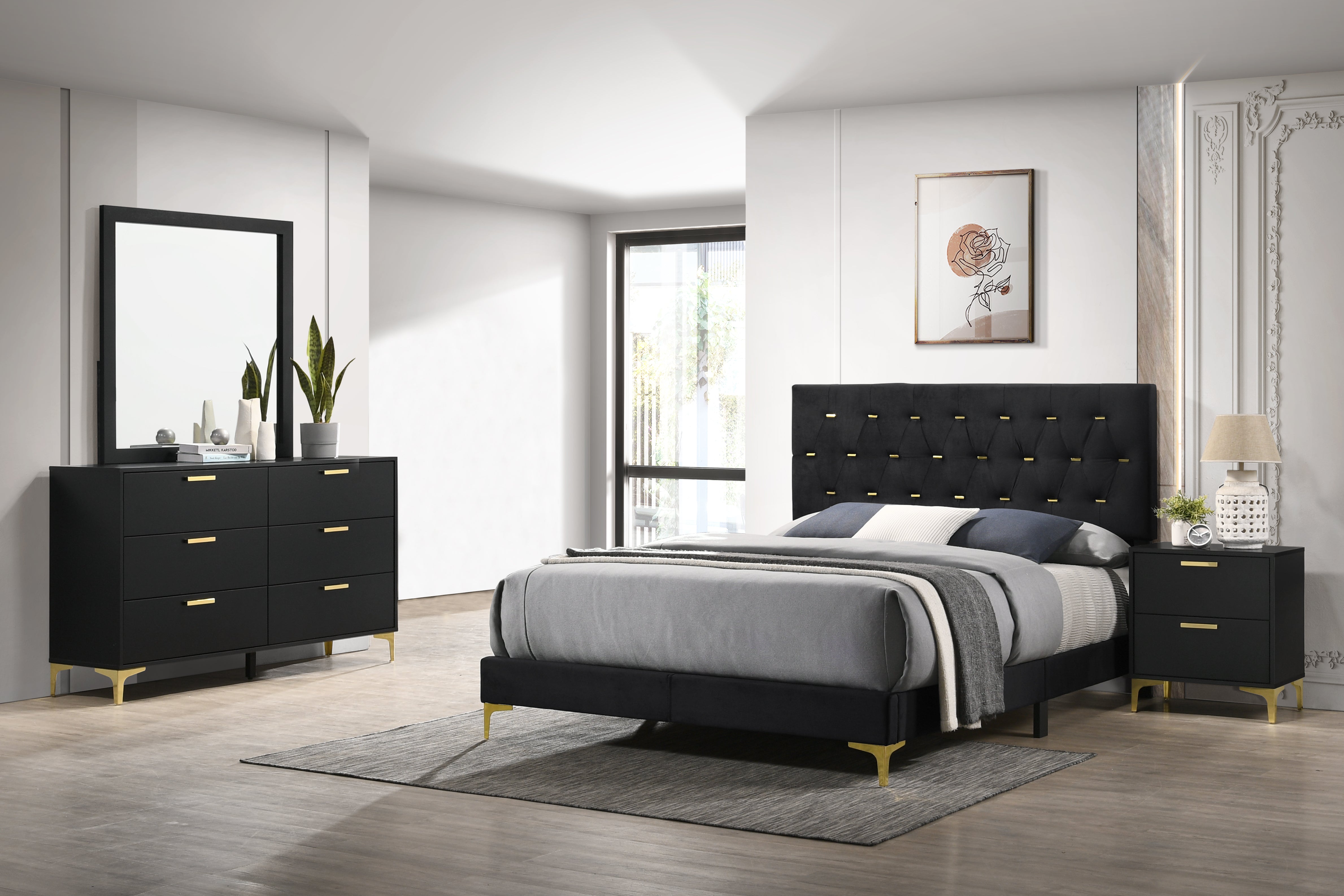 Kendall  California King Bedroom Set Black