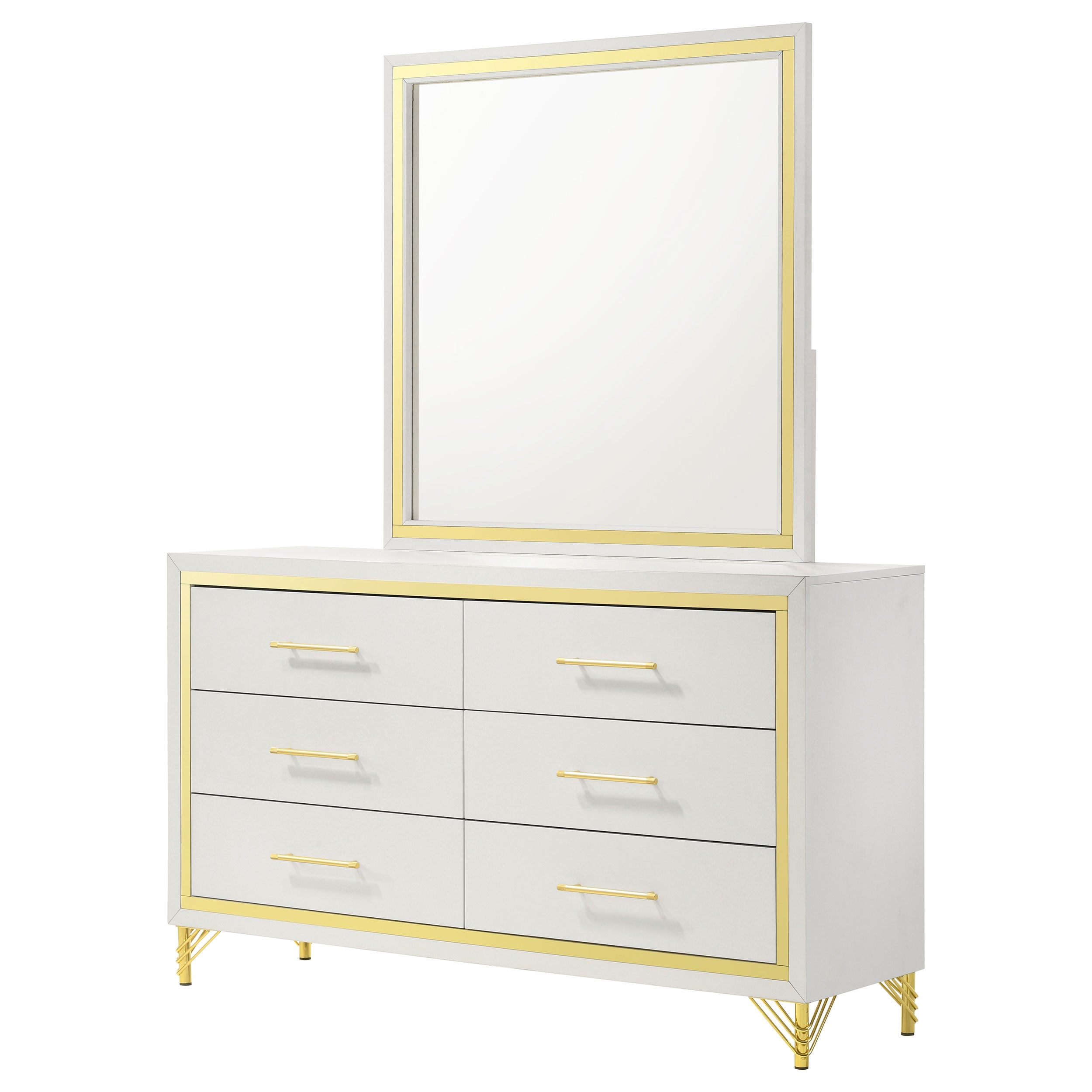 Lucia 6-drawer Dresser Cabinet White