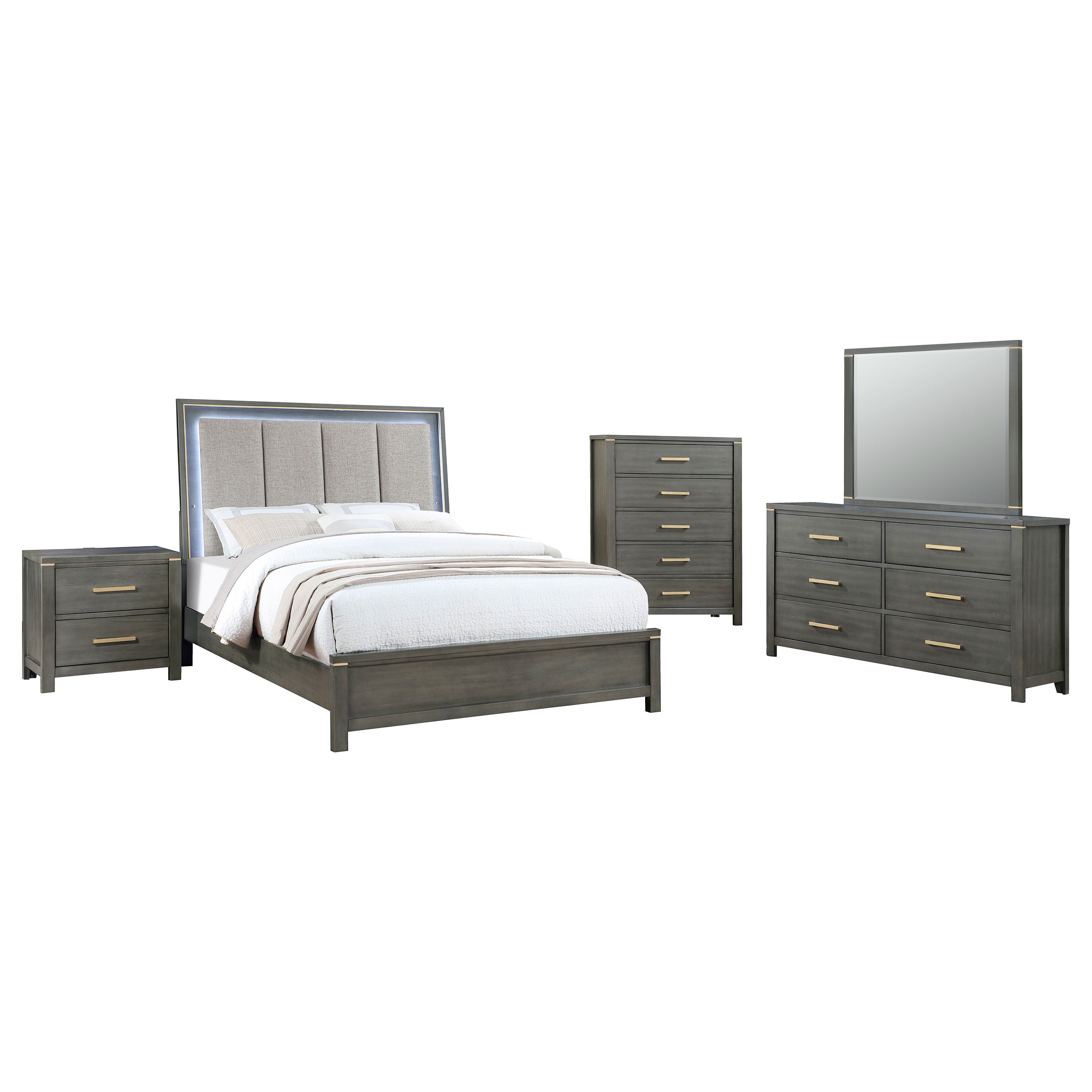 Kenora  California King Bedroom Set Barley Brown