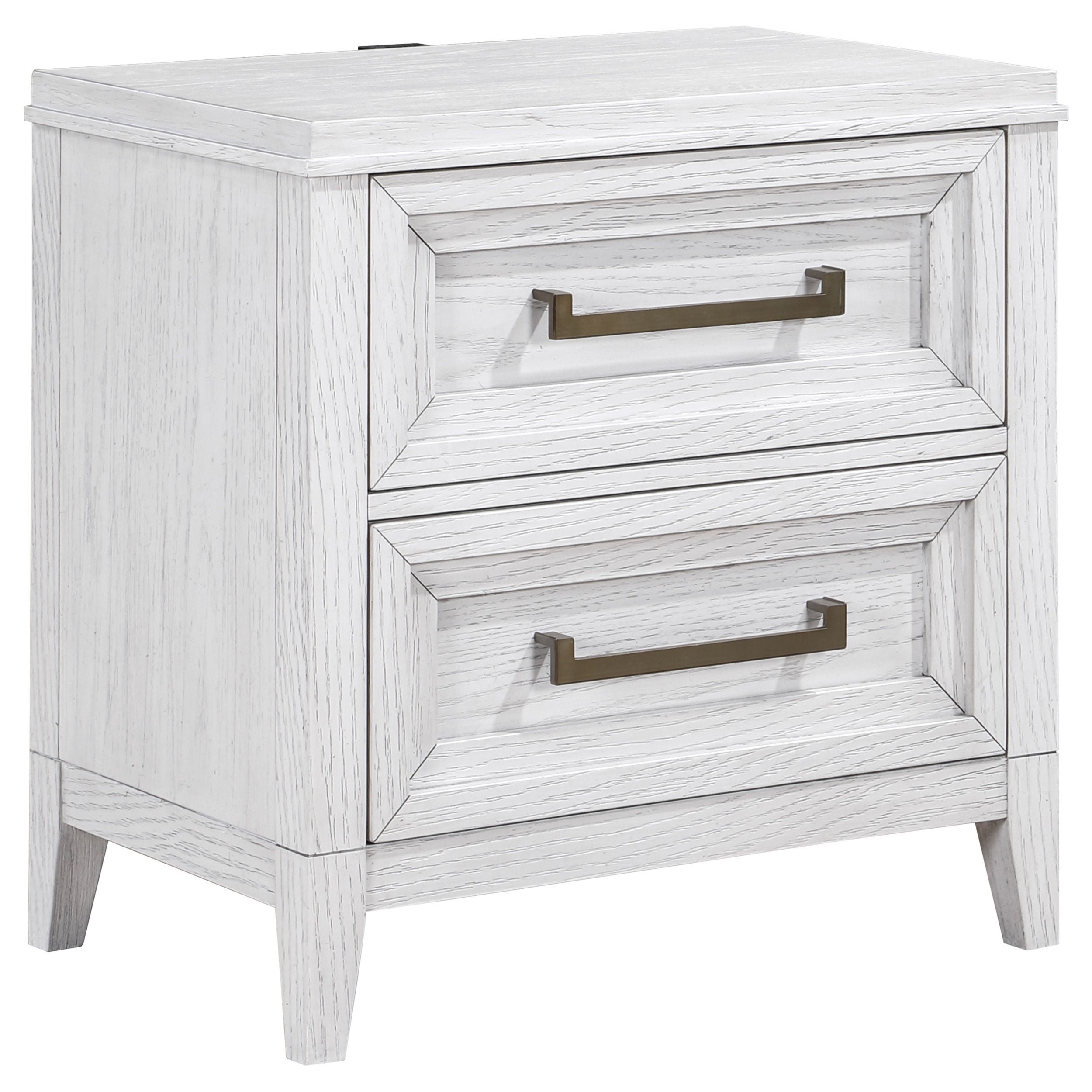 Marielle  Cal King Bedroom Set Distressed White