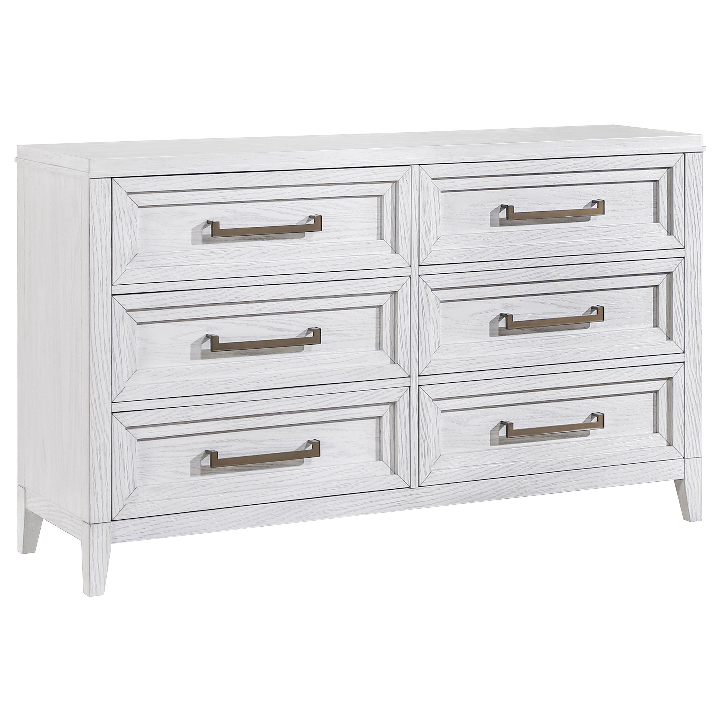 Marielle  Cal King Bedroom Set Distressed White