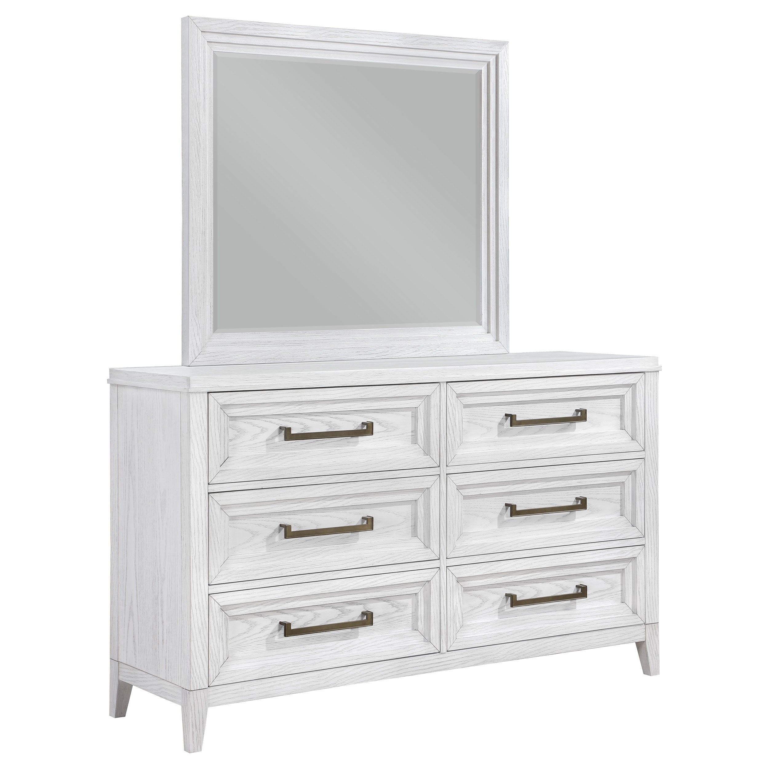 Marielle 6-drawer Bedroom Dresser Distressed White