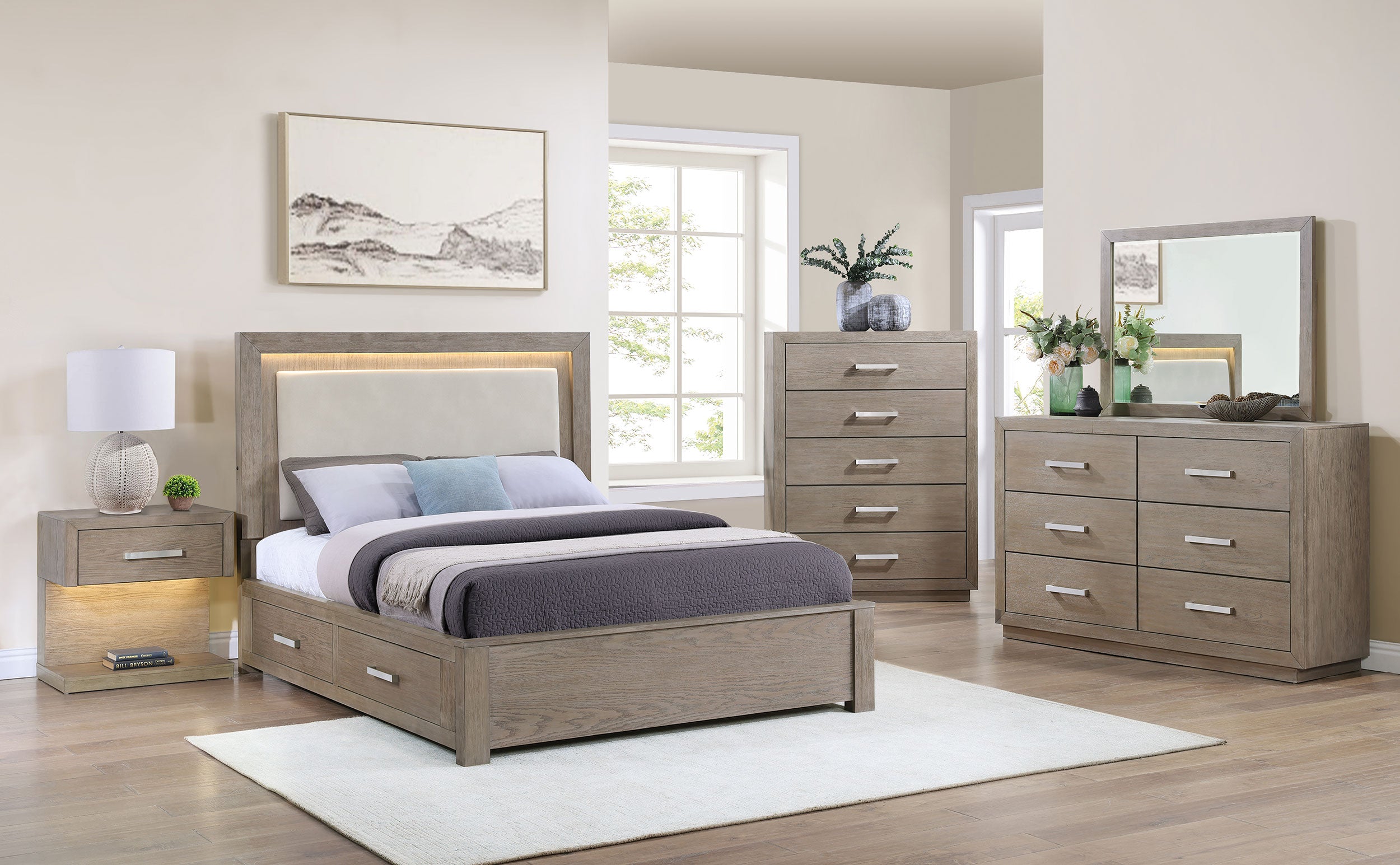 Kenora  California King Bedroom Set Barley Brown