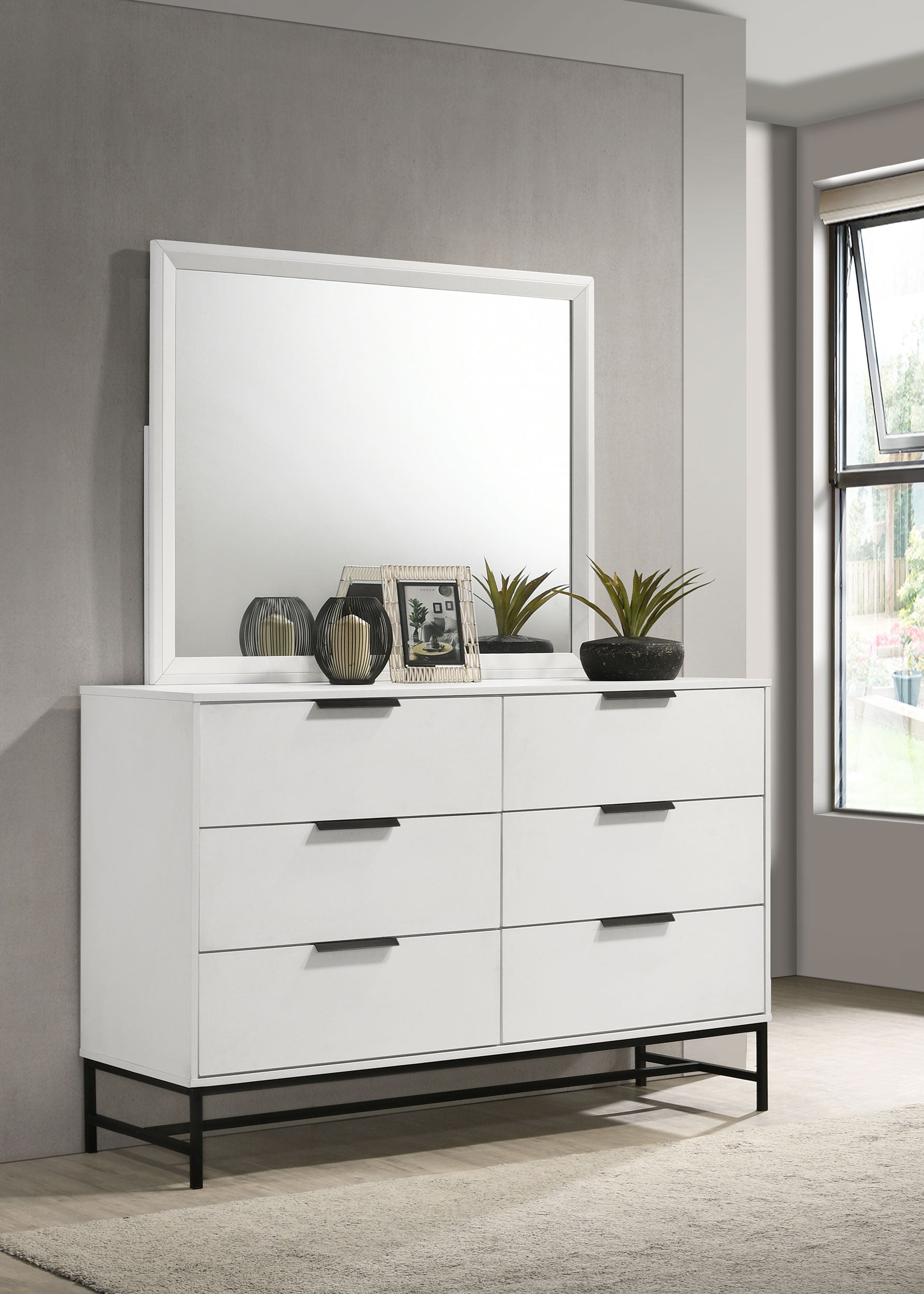 Sonora 6-drawer Bedroom Dresser White