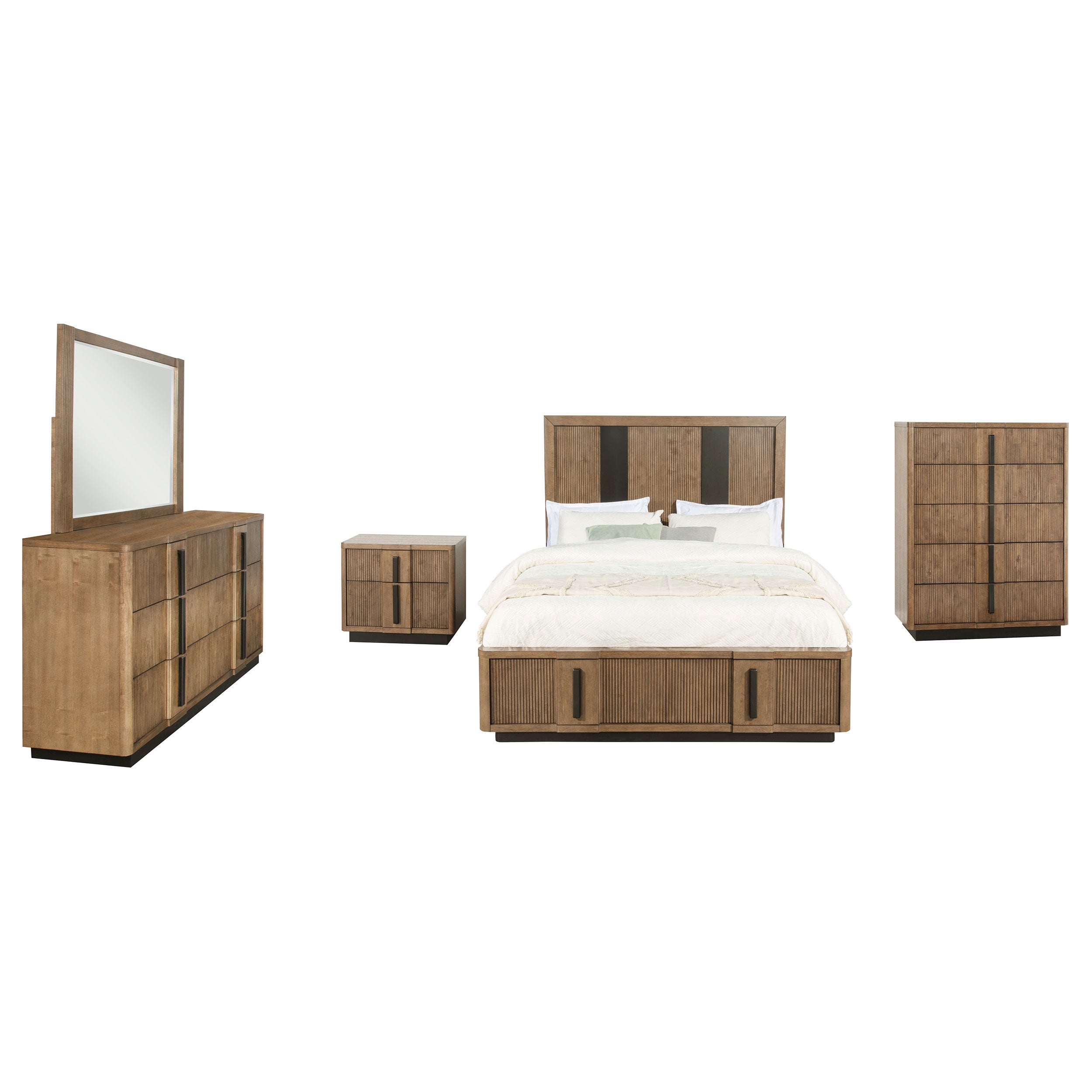 Terrace  California King Bedroom Set Ash Brown