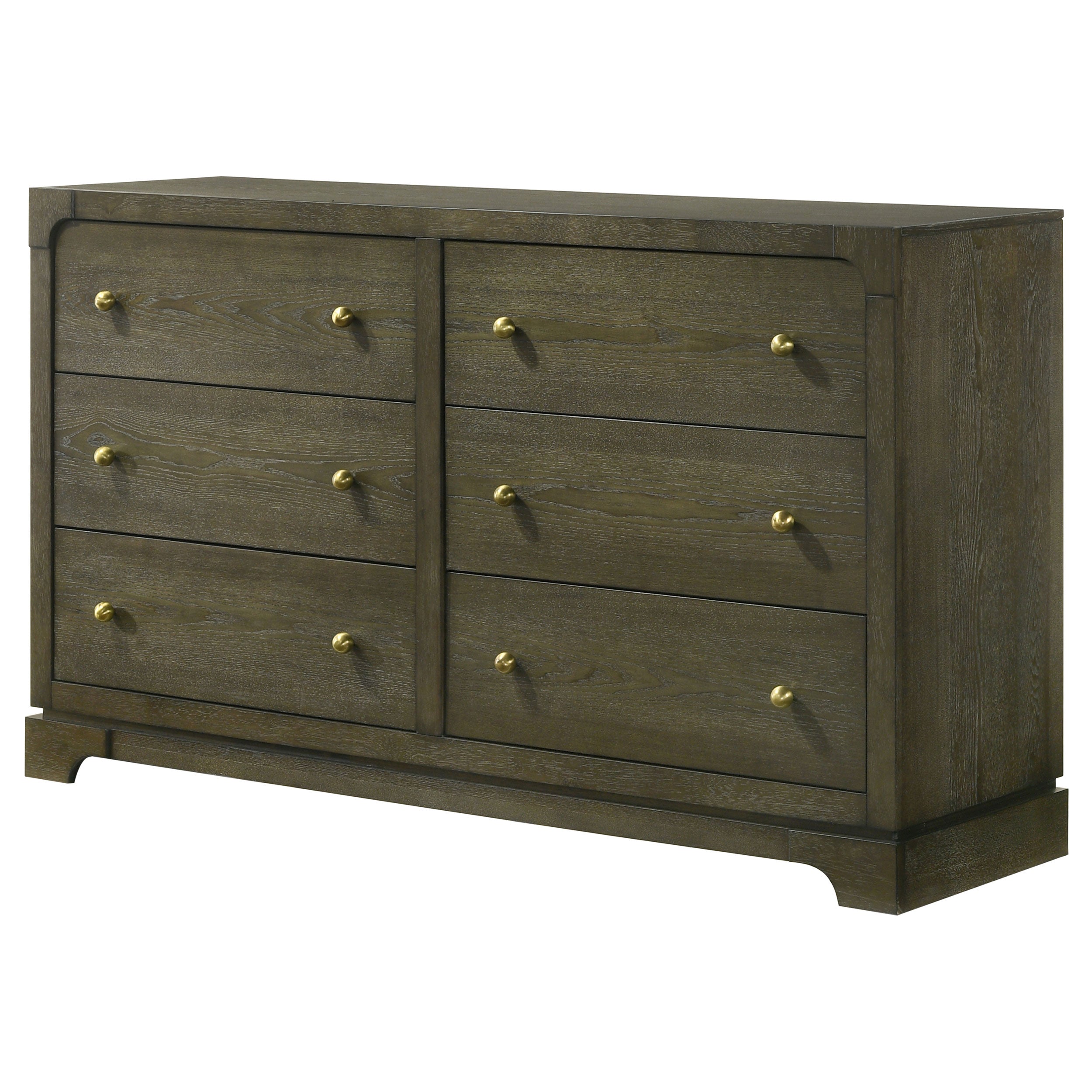 Gran Park 6-drawer Dresser and Mirror Dark Cocoa