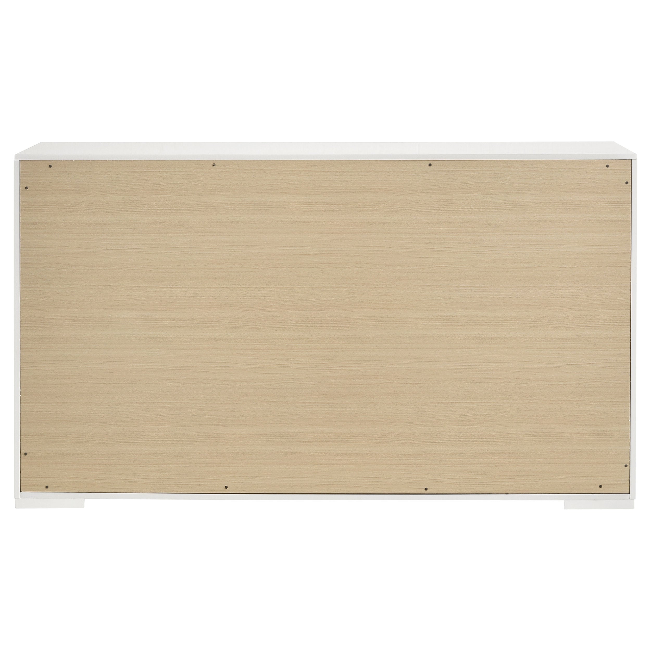 Ives 6-drawer Dresser and Mirror Grey High Gloss