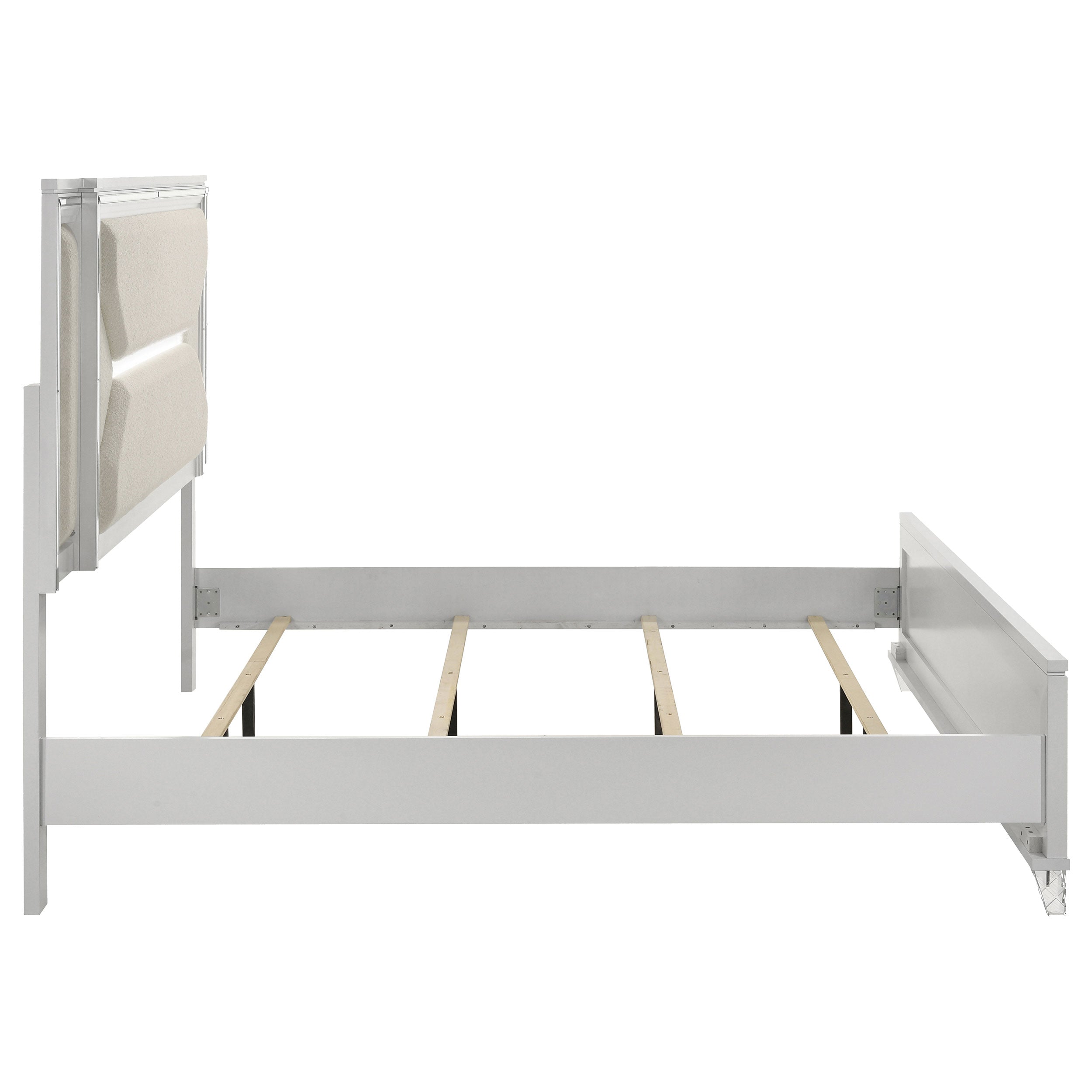 Marmore 64-inch California King Bed LED Headboard White