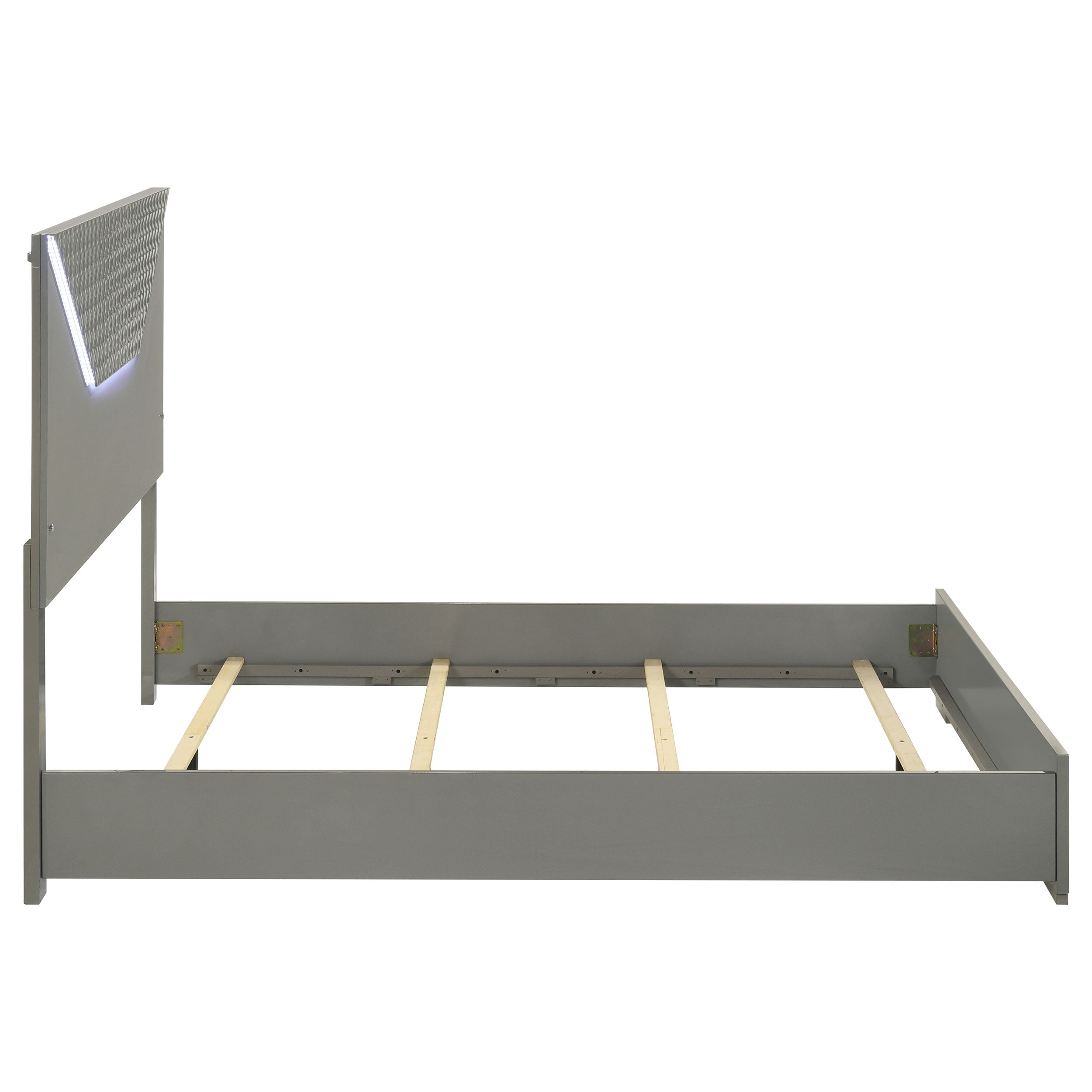 Hyland Panel Bed LED Headboard Natural