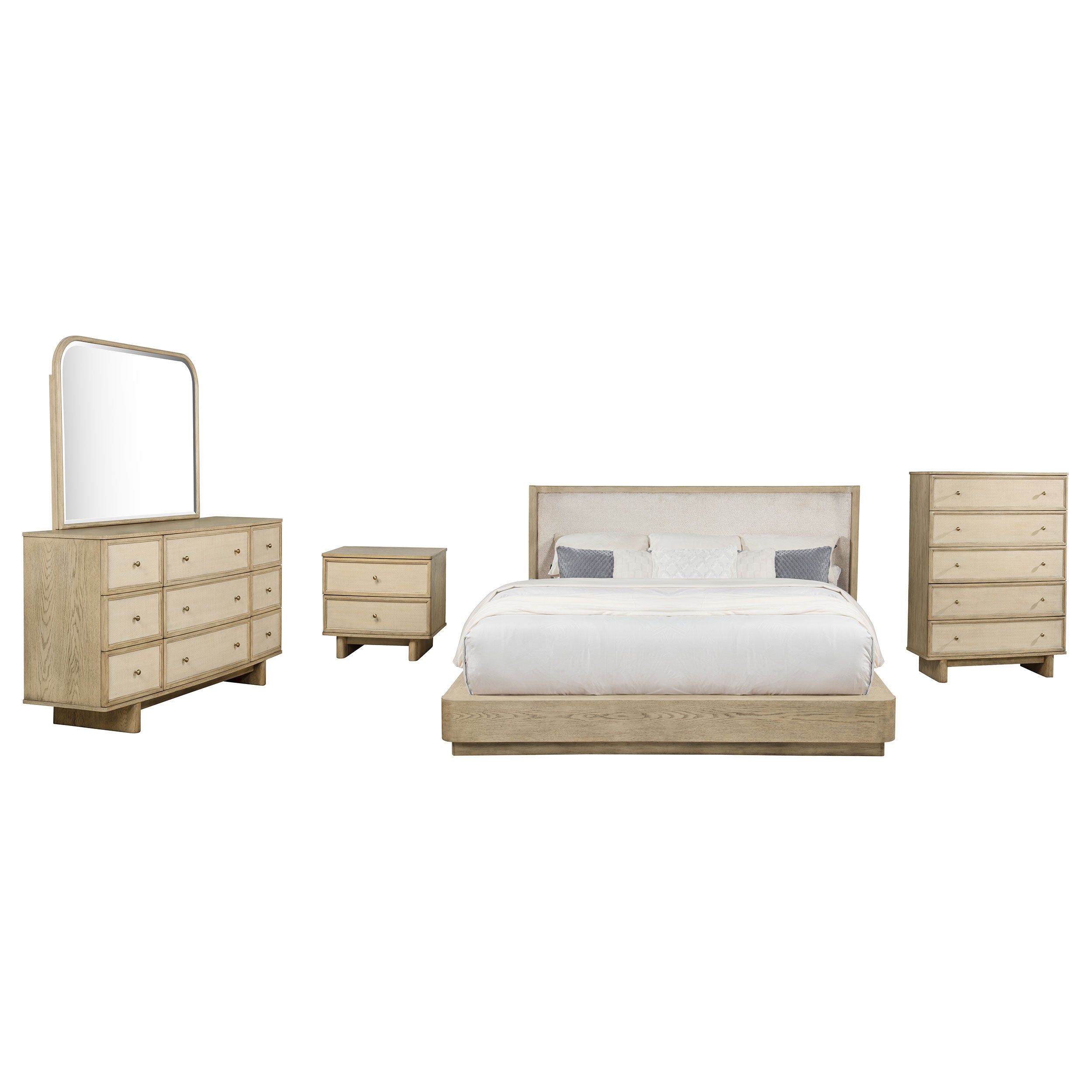 Kailani  California King Bedroom Set Beige Oak