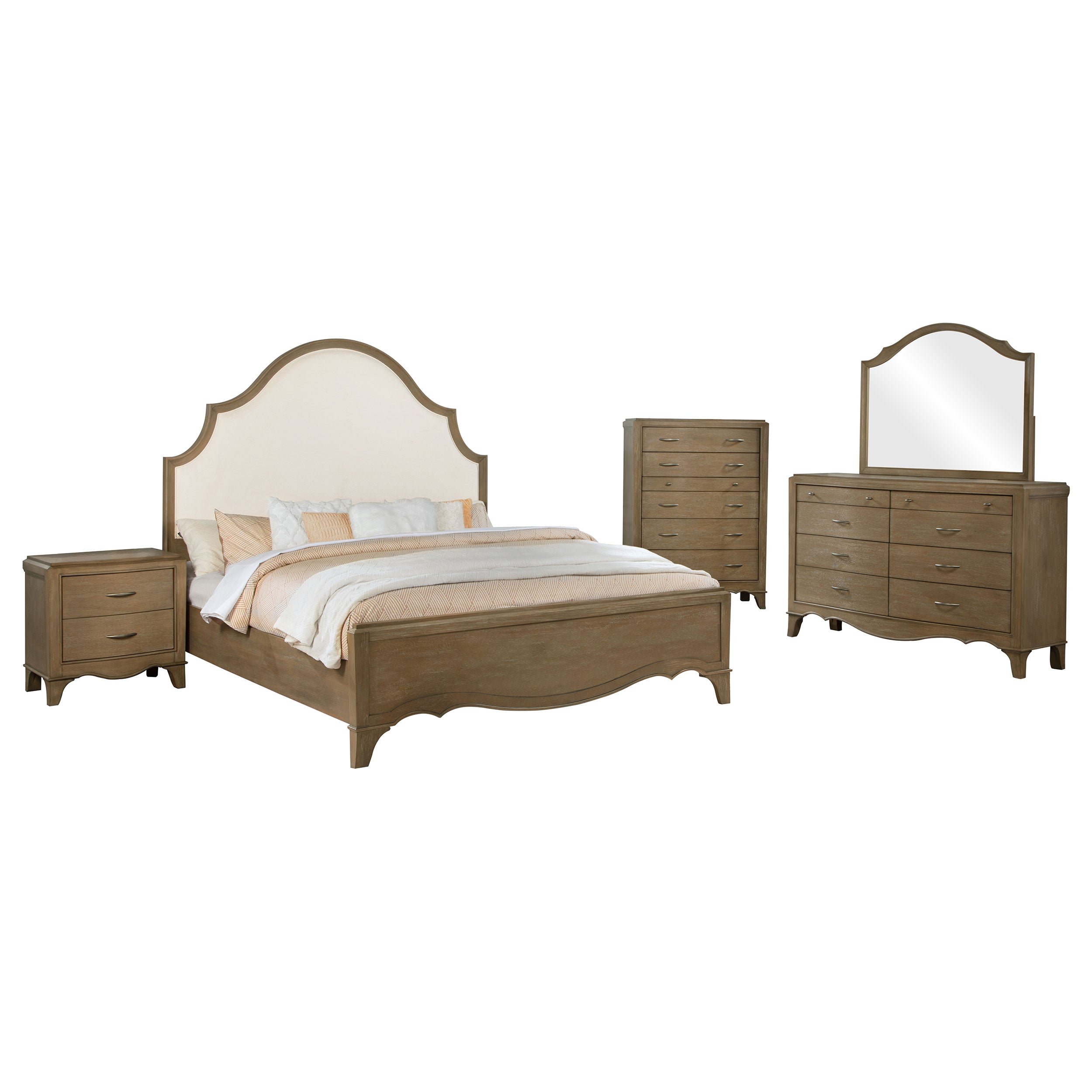 Revello California King Bedroom Set Washed Mango