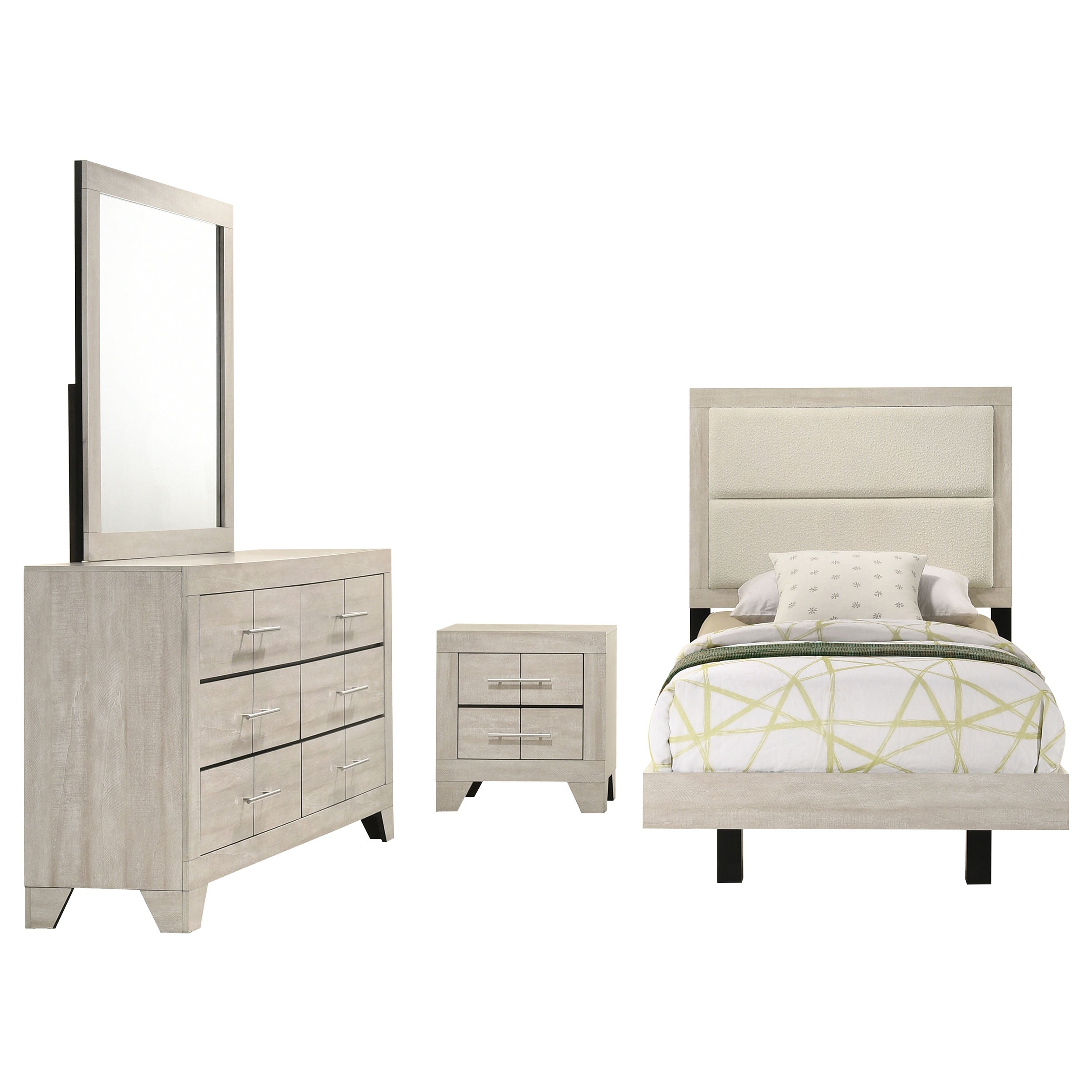 Trenton   Bedroom Set Rustic Cream