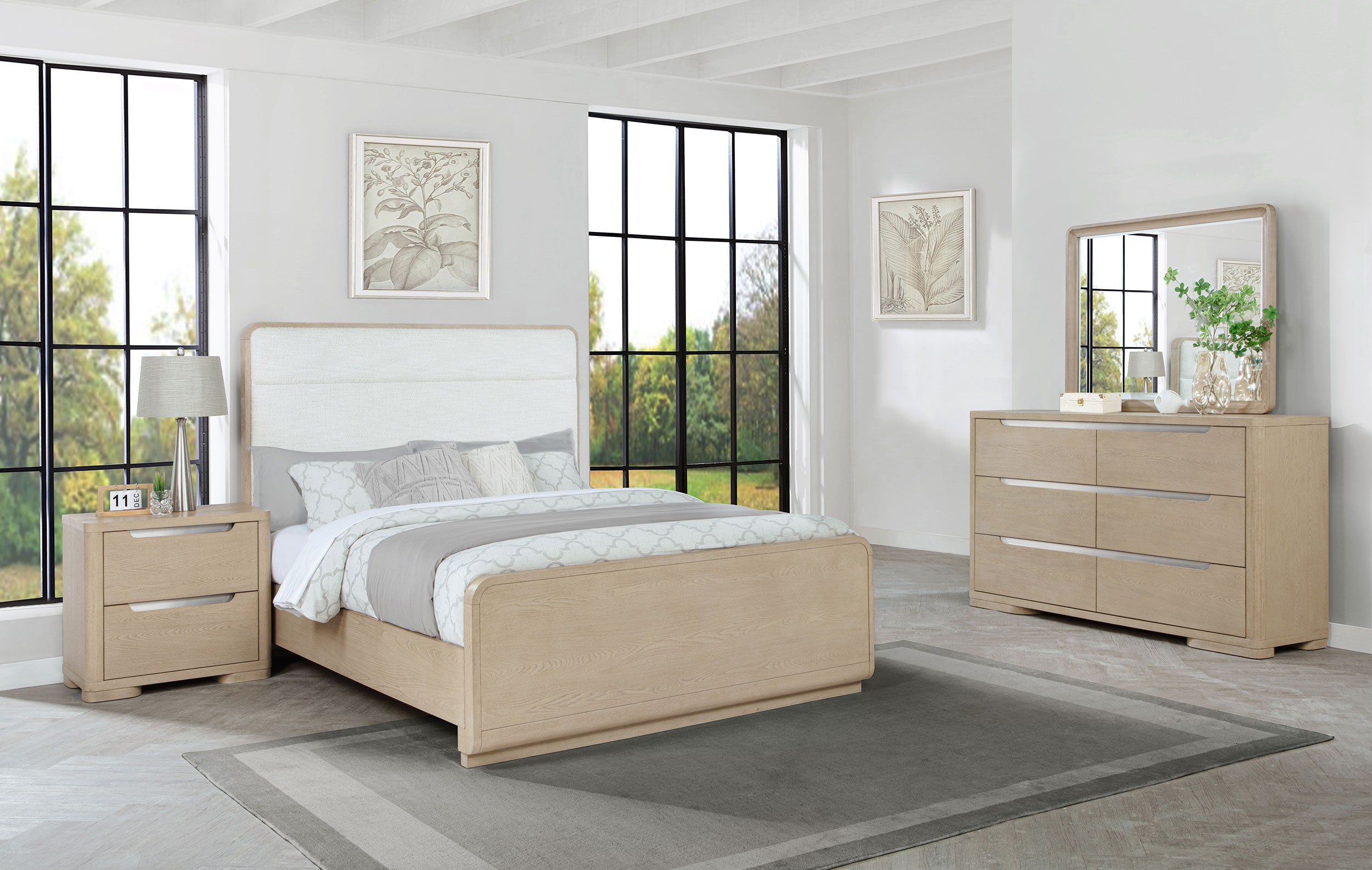 Ladera  California King Bedroom Set Light Elm