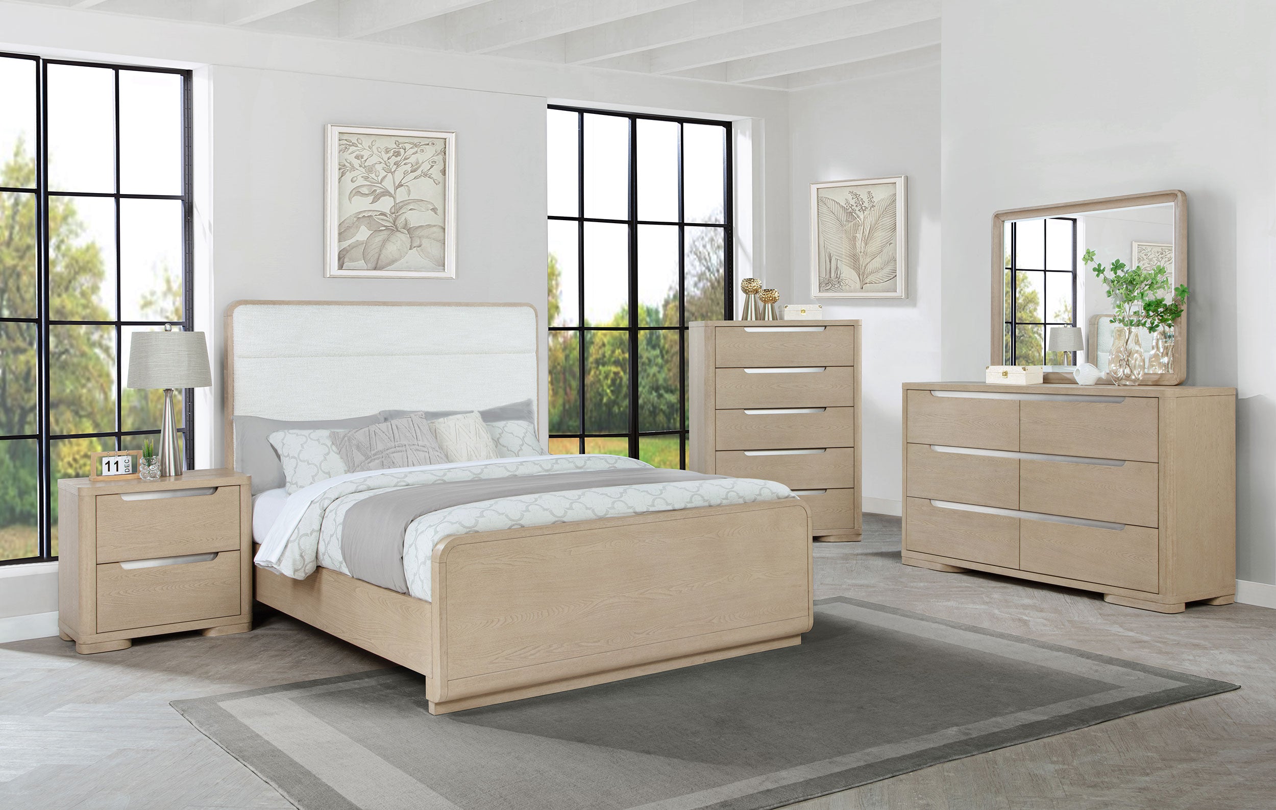Ladera  California King Bedroom Set Light Elm