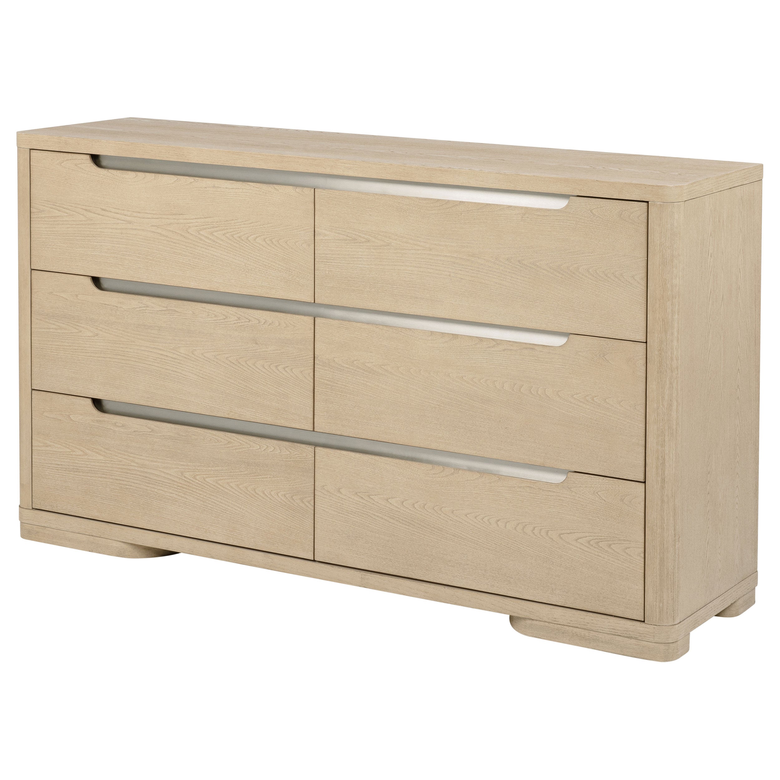 Ladera 6-drawer Bedroom Dresser and Mirror Light Elm