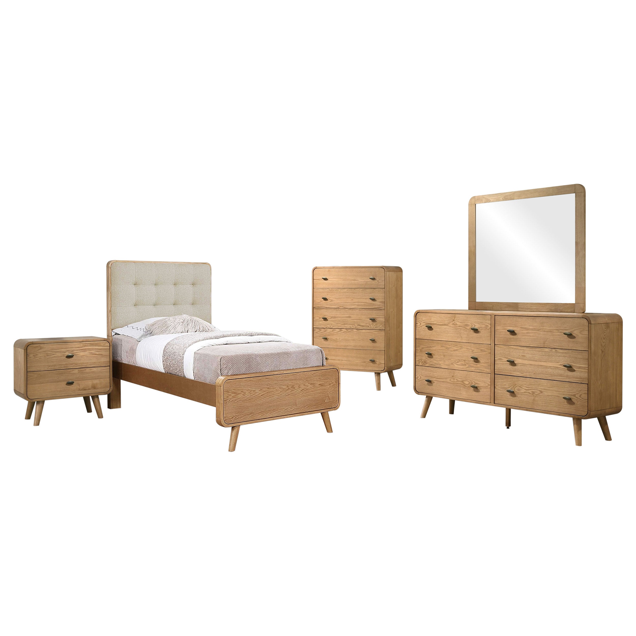Robyn  California King Bedroom Set Dark Walnut