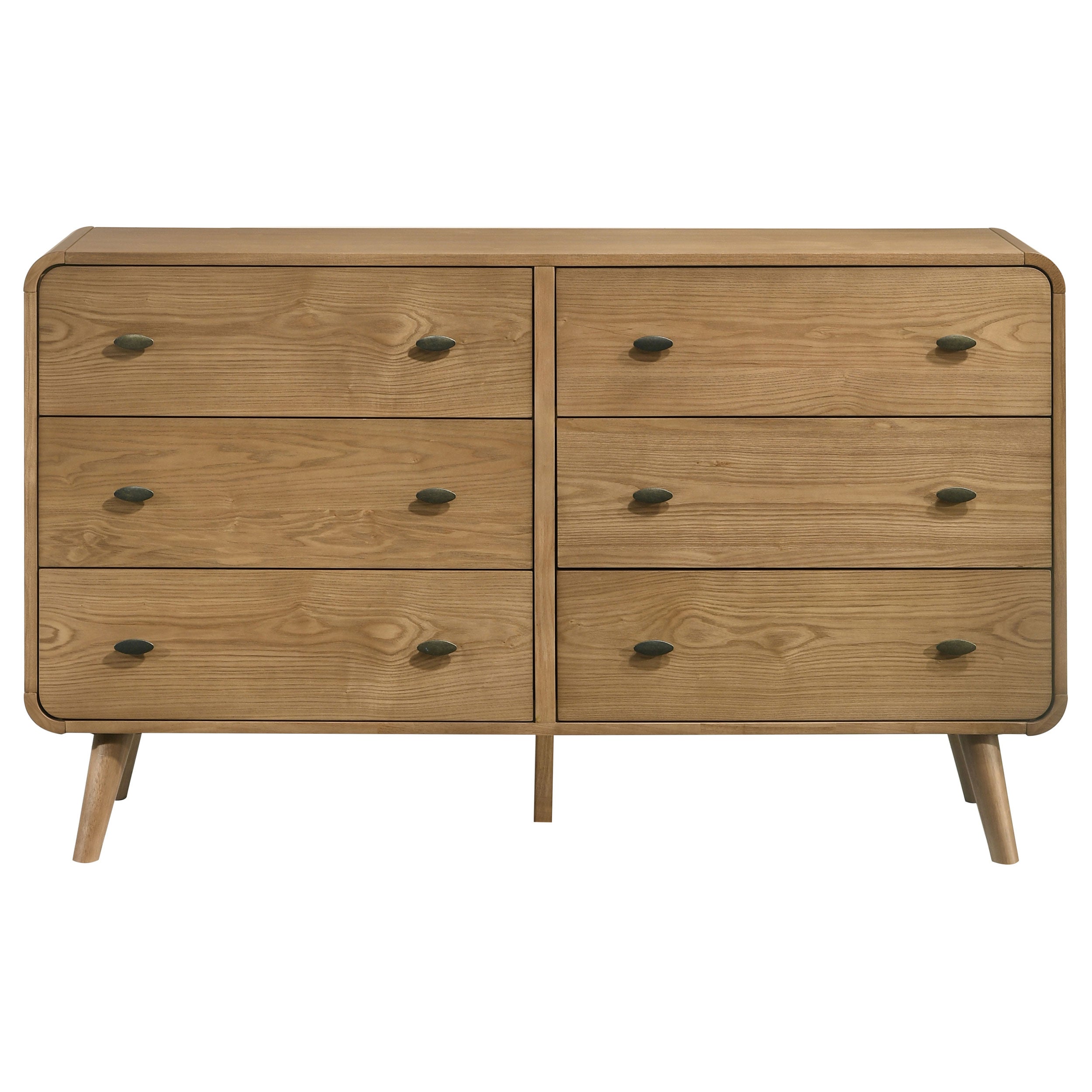 Robyn 6-drawer Bedroom Dresser and Mirror Light Ash