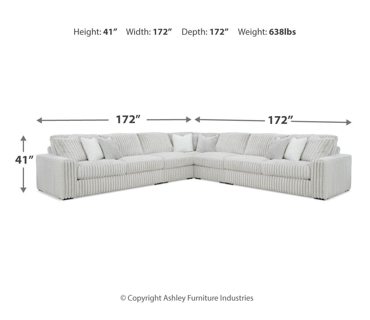 Stupendous Sectional with Ottoman (Customizable)