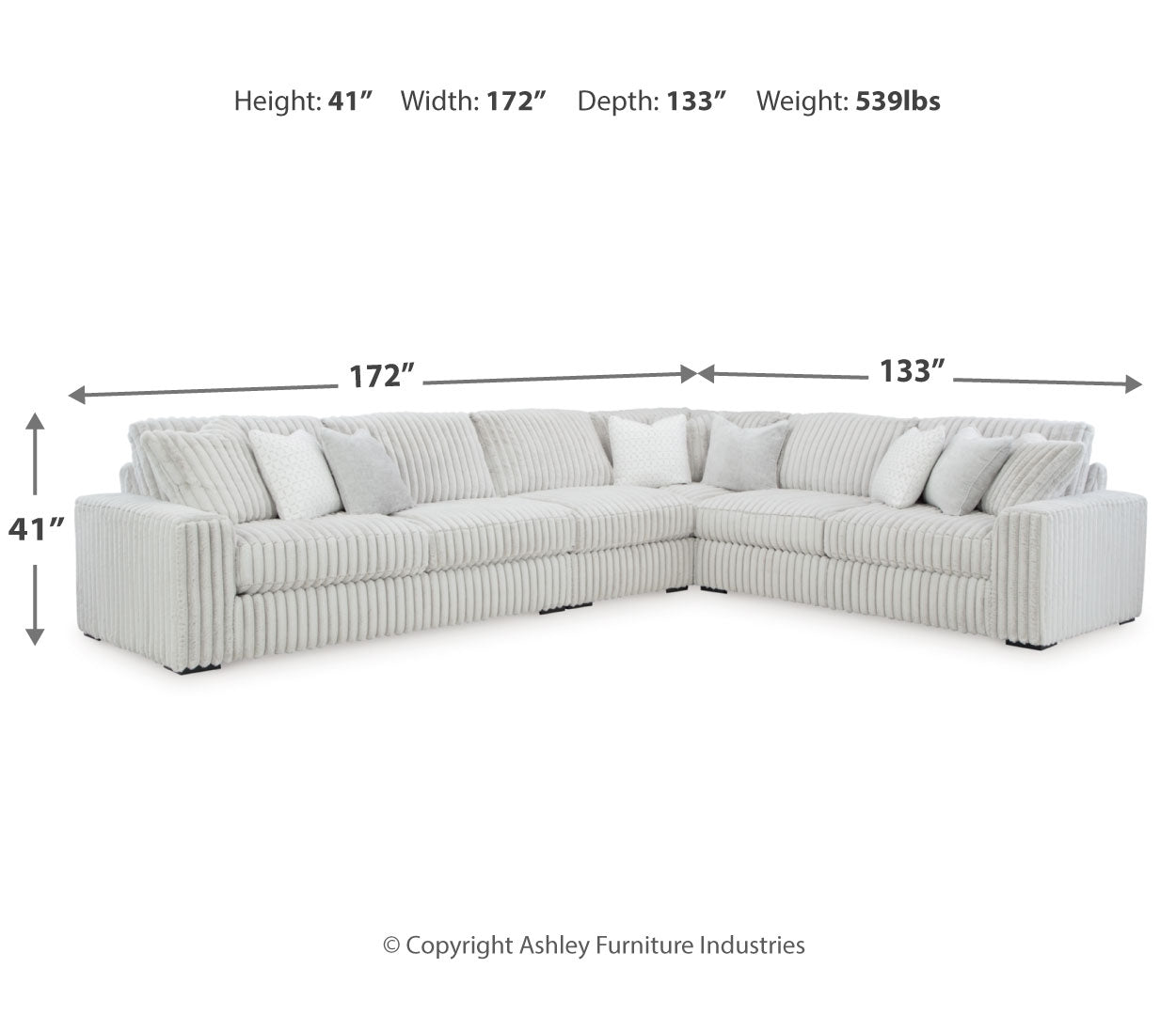 Stupendous Sectional with Ottoman (Customizable)